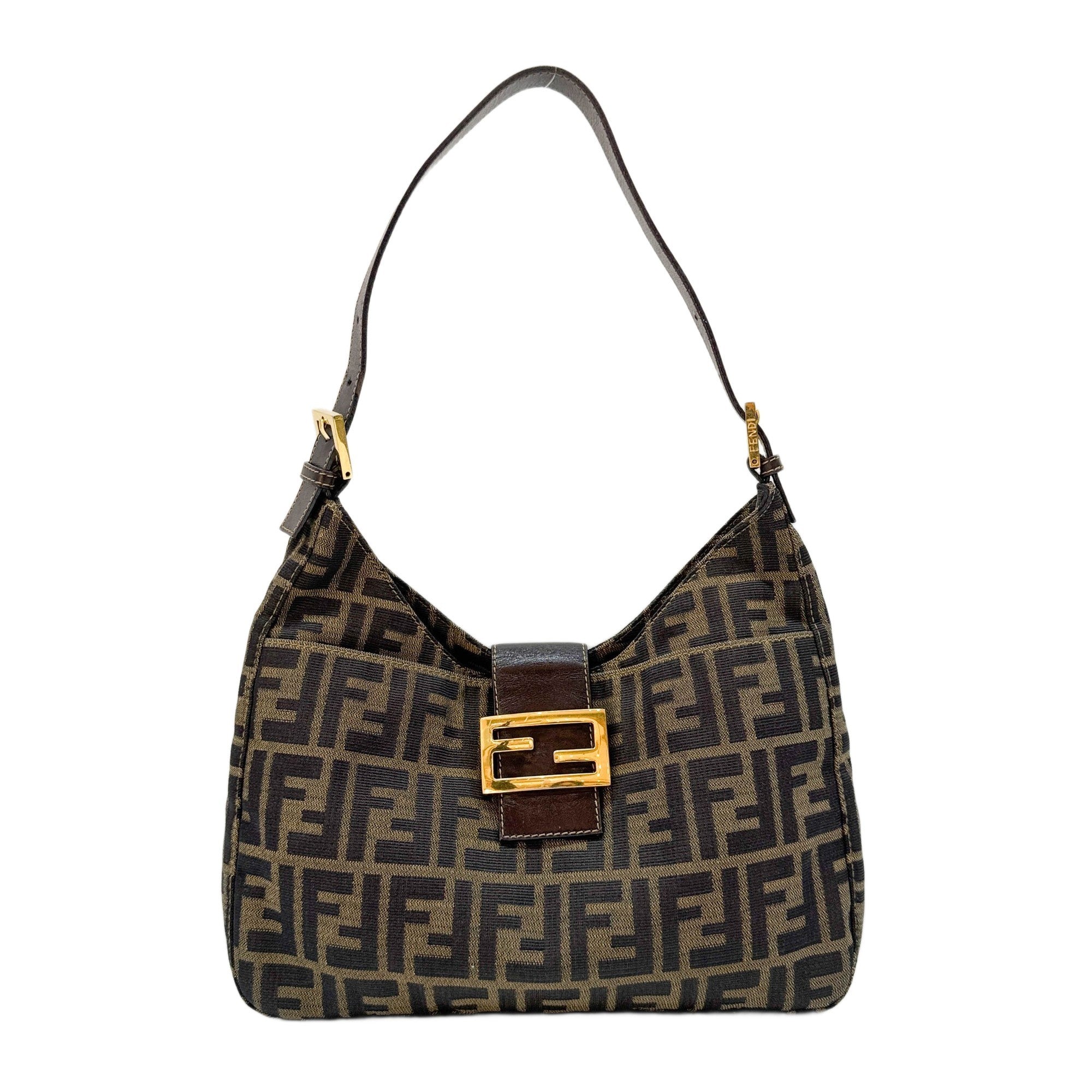 Brown Zucca Canvas Shoulder Bag