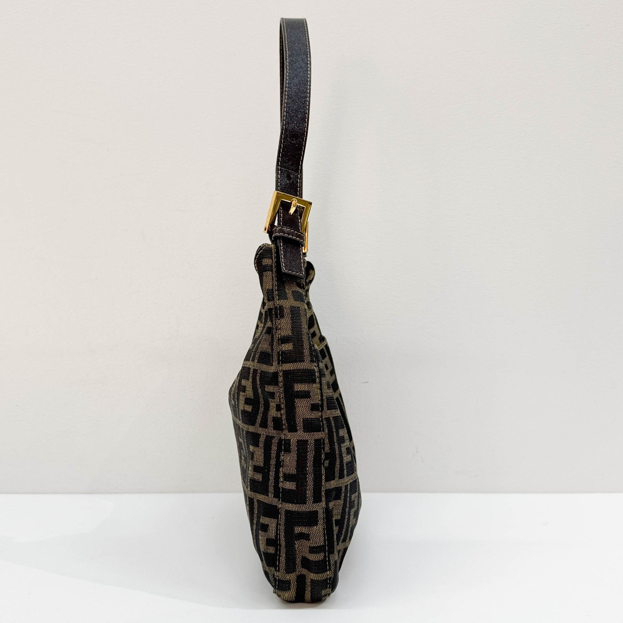 Brown Zucca Canvas Shoulder Bag