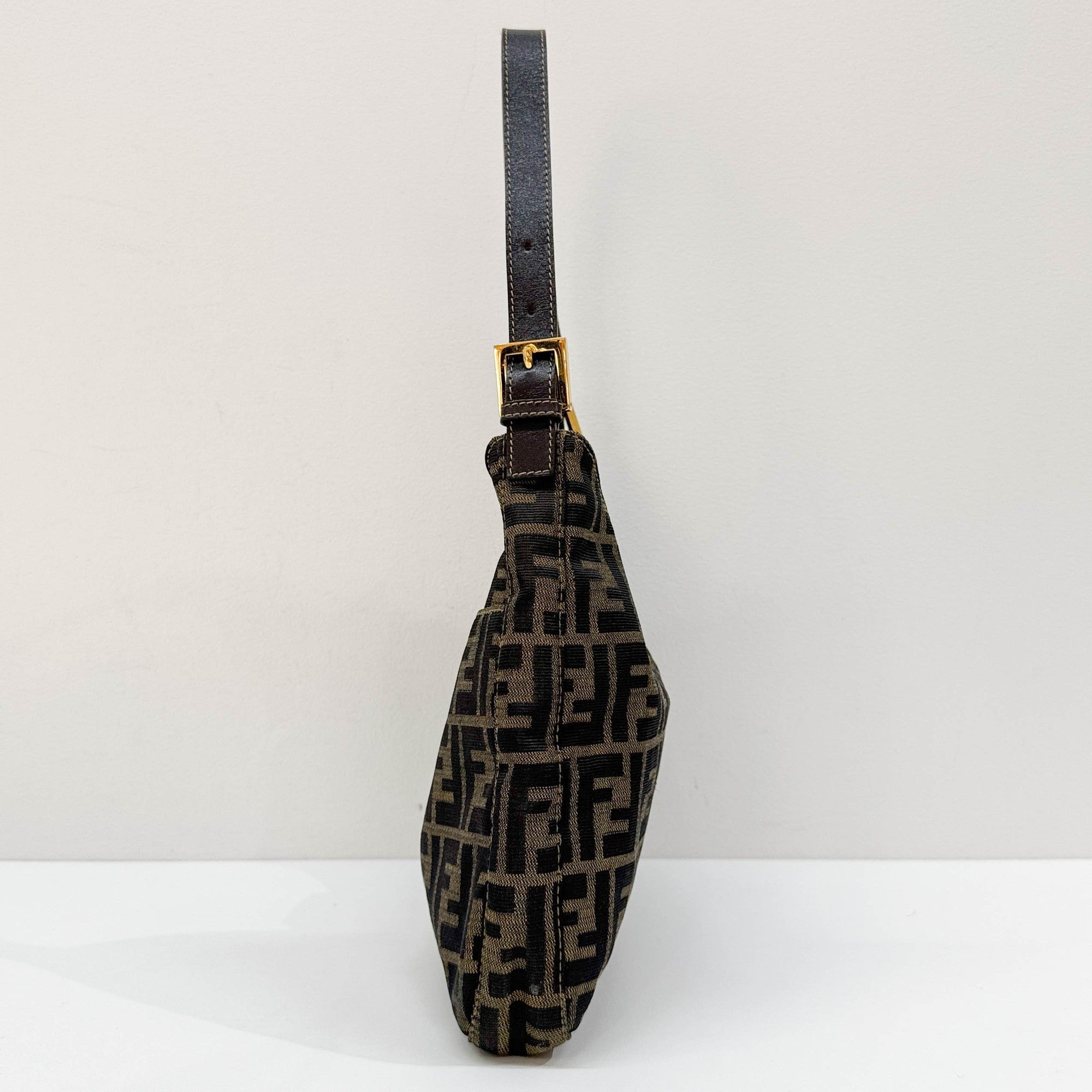 Brown Zucca Canvas Shoulder Bag