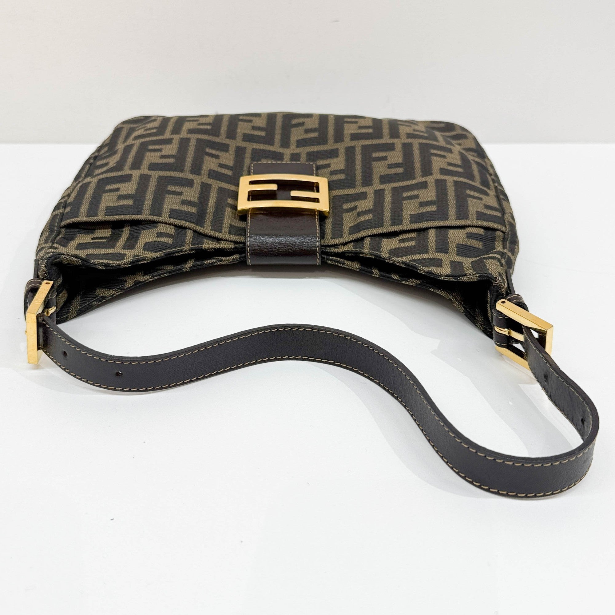 Brown Zucca Canvas Shoulder Bag