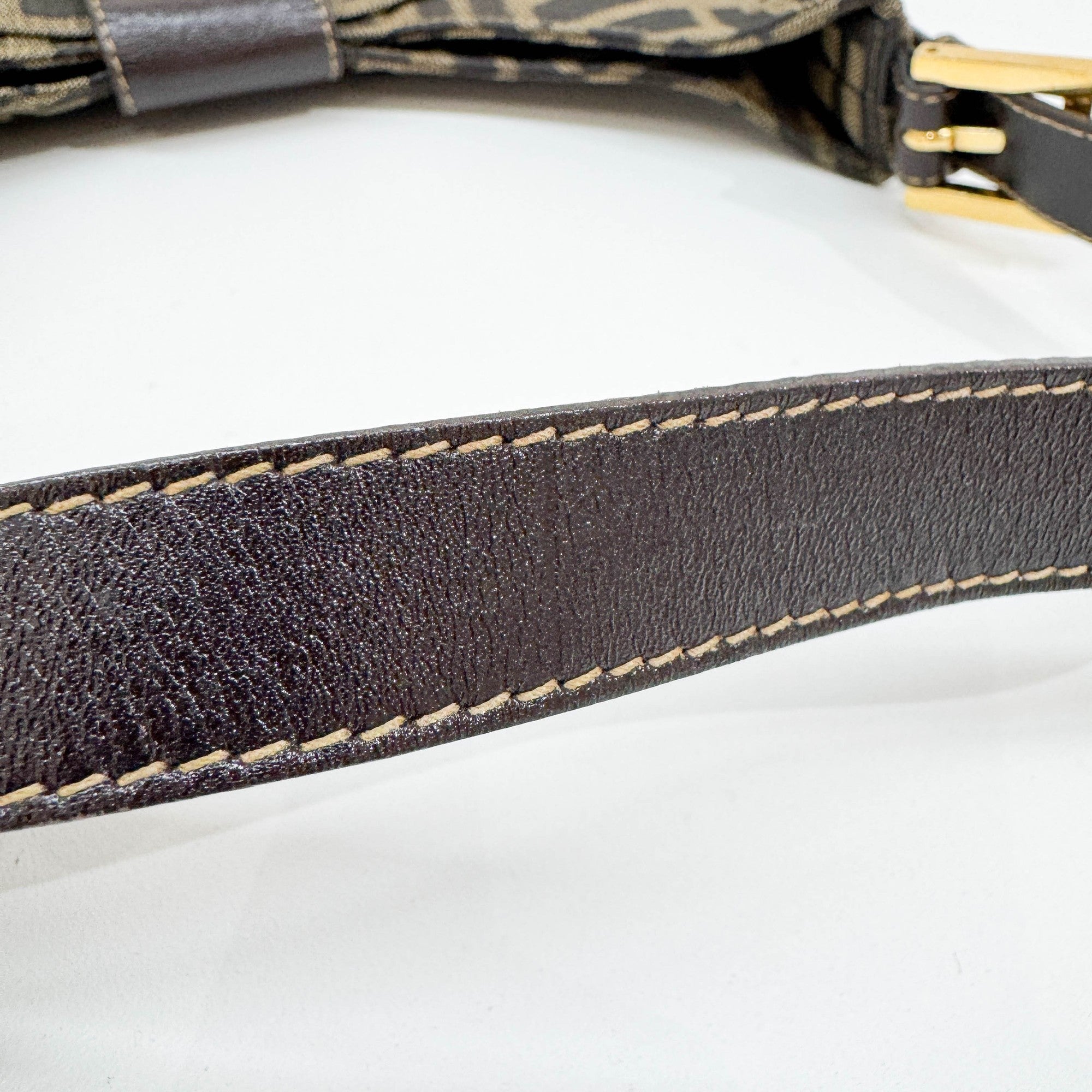 Brown Zucca Canvas Shoulder Bag