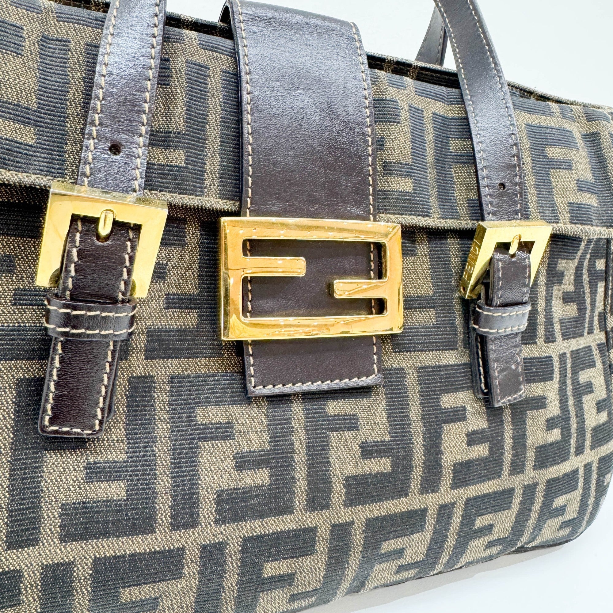 Brown Zucca Canvas Tote Bag