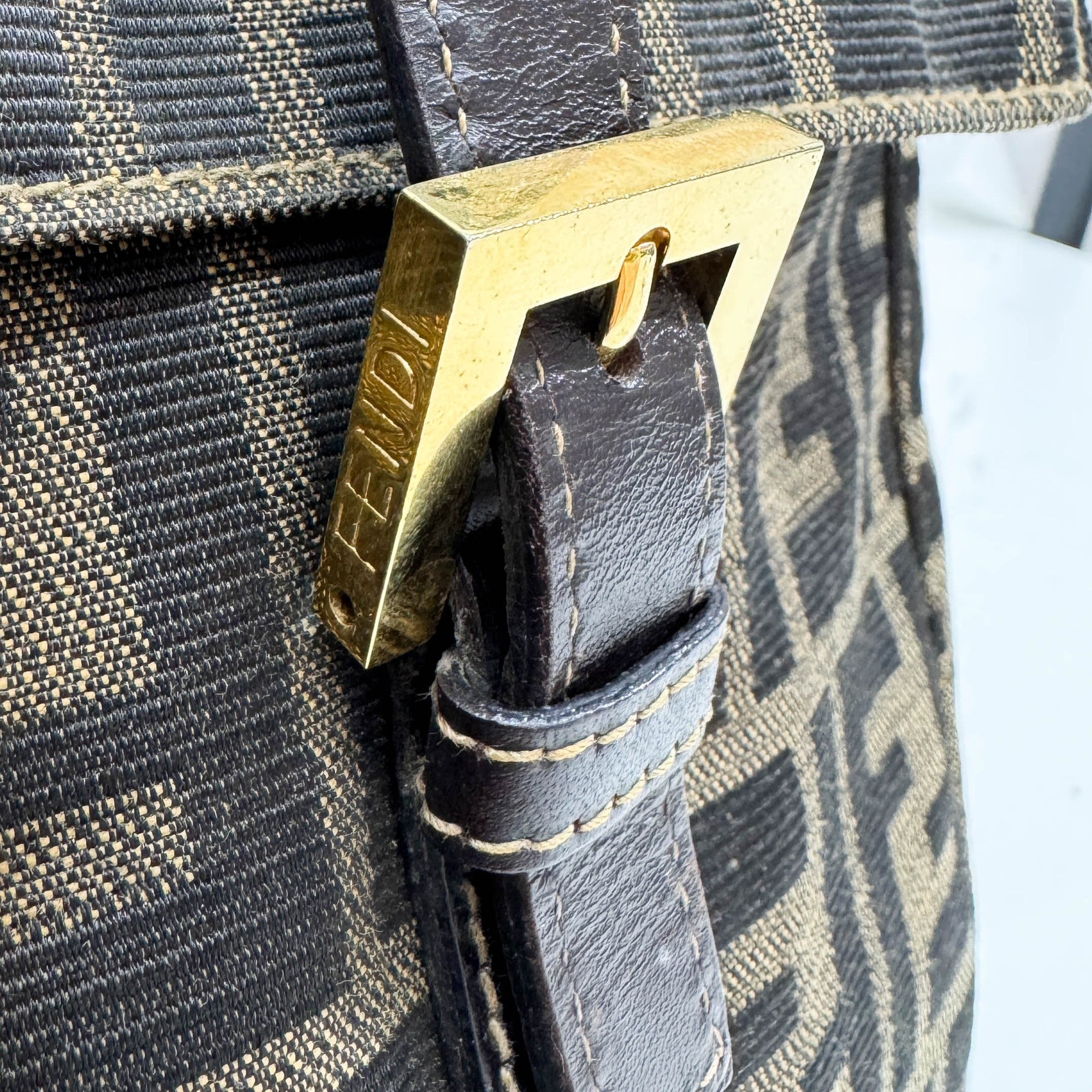 Brown Zucca Canvas Tote Bag