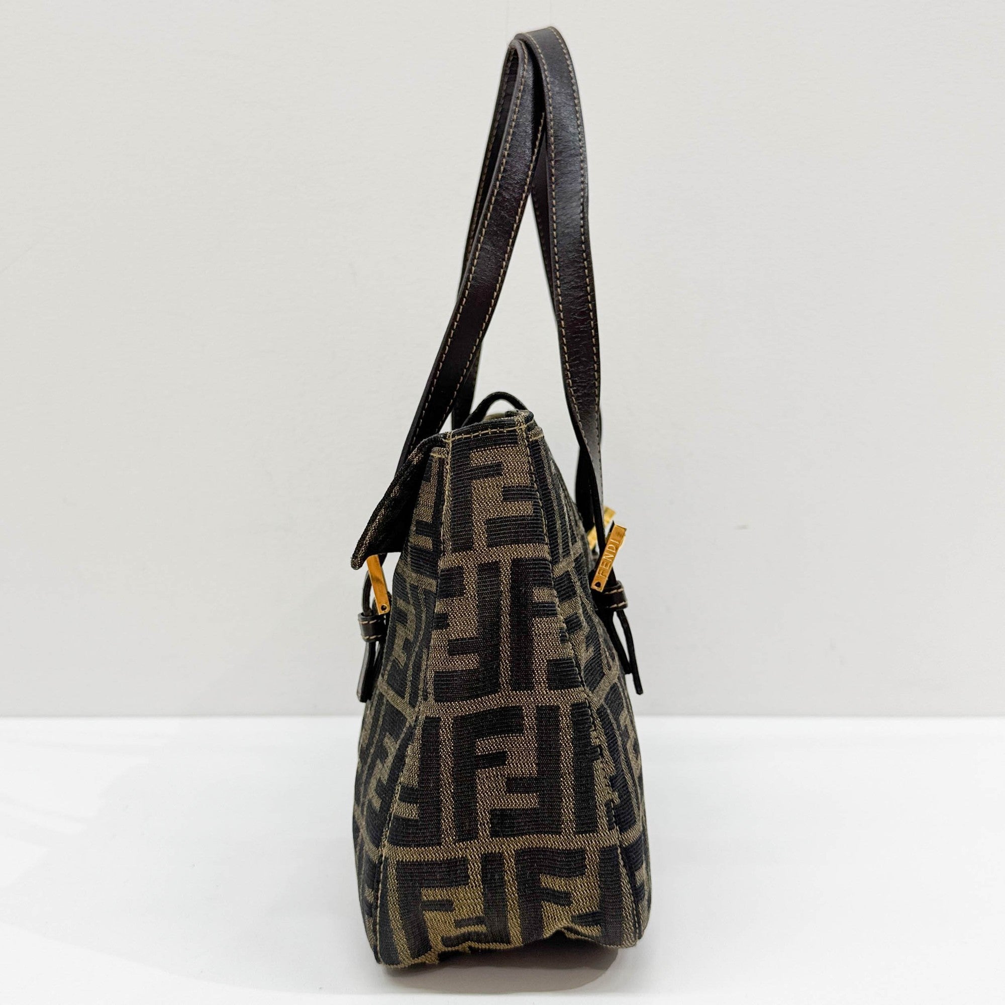 Brown Zucca Canvas Tote Bag