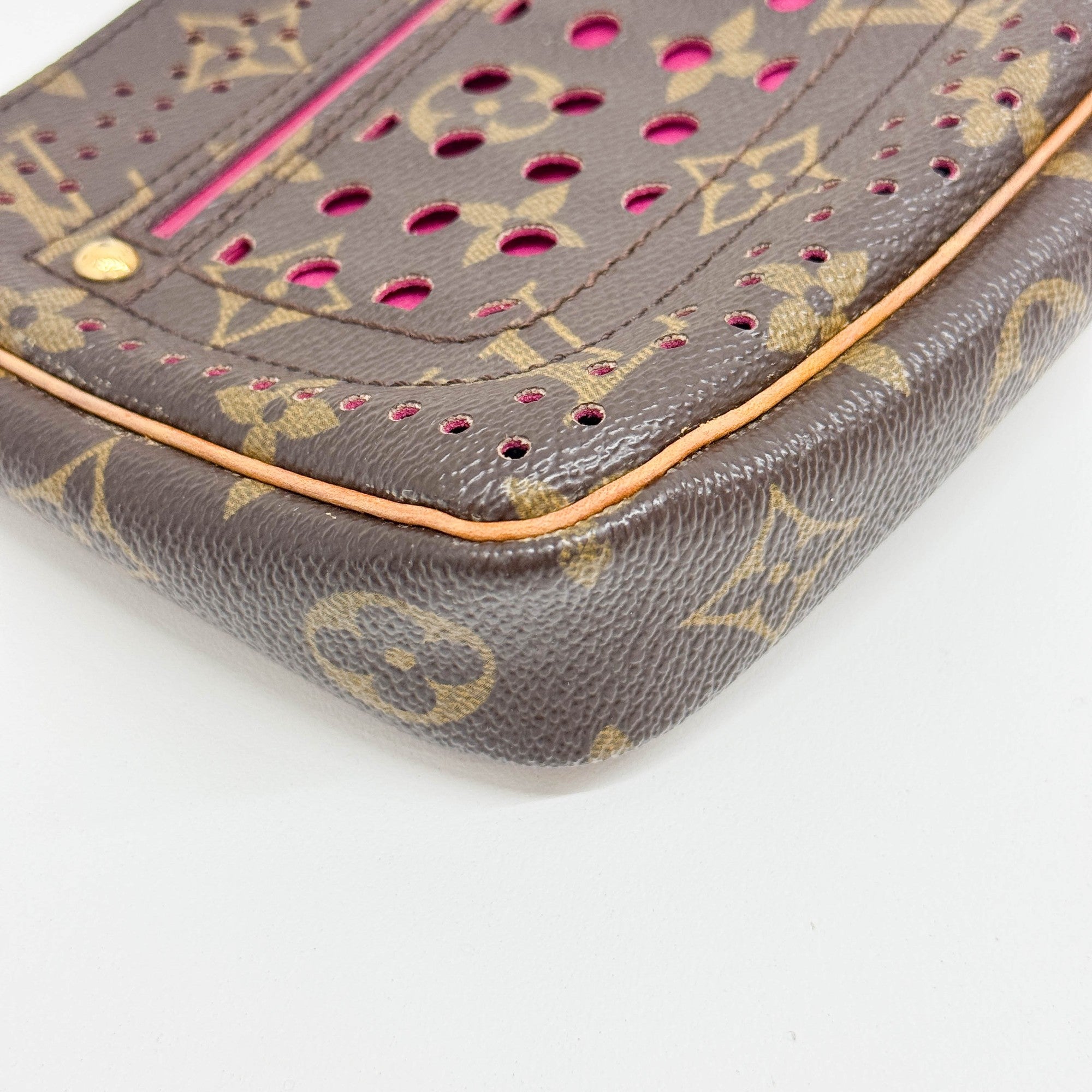 Pochette Accessoir Holes Brown Monogram Canvas Shoulder Bag