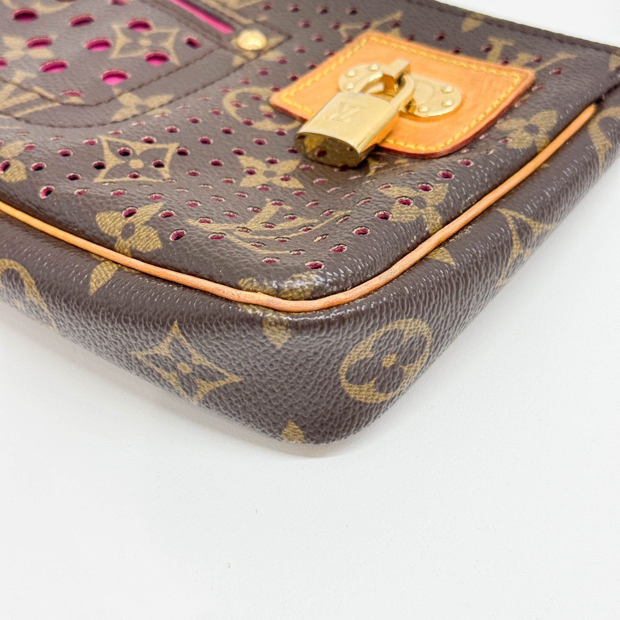 Pochette Accessoir Holes Brown Monogram Canvas Shoulder Bag