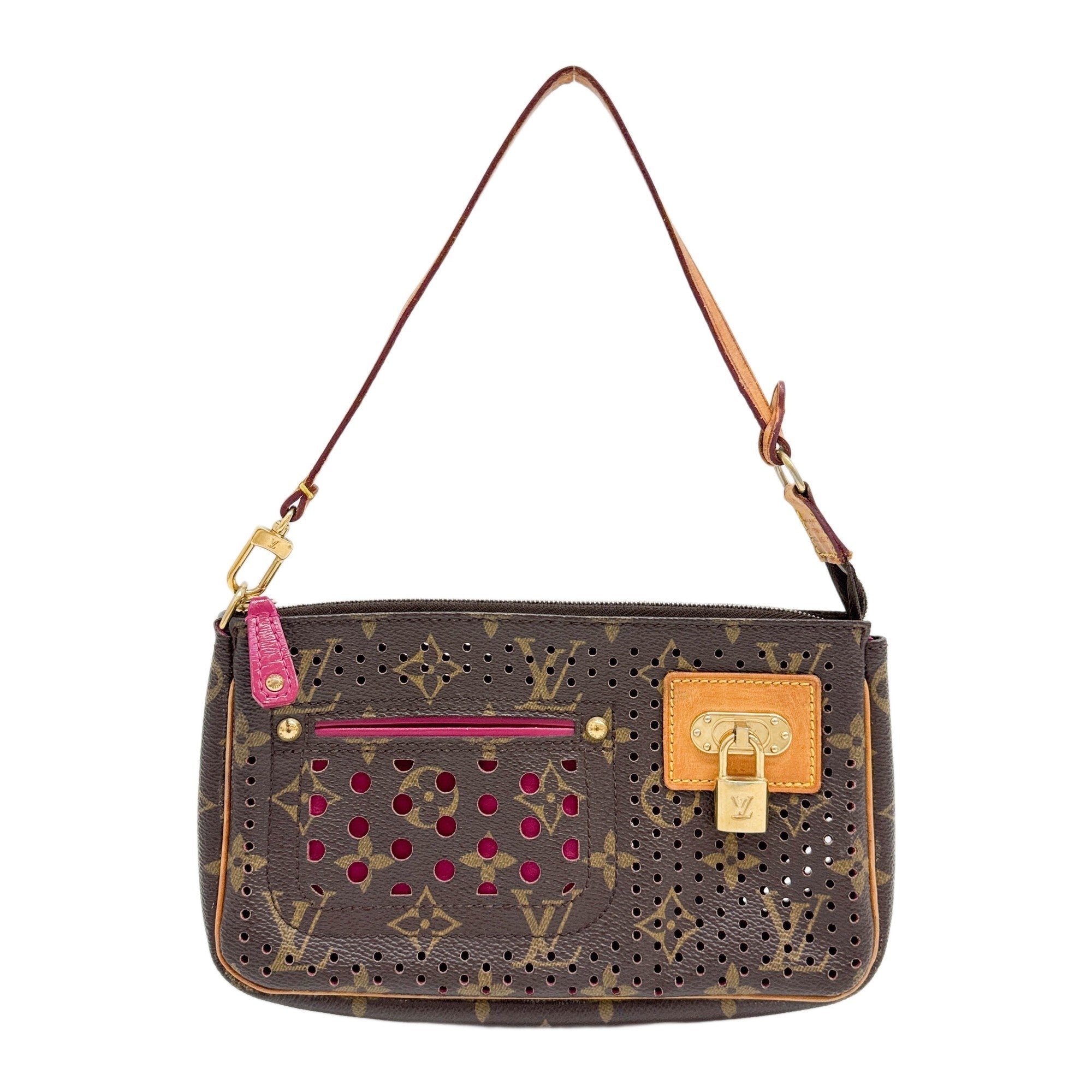 Pochette Accessoir Holes Brown Monogram Canvas Shoulder Bag