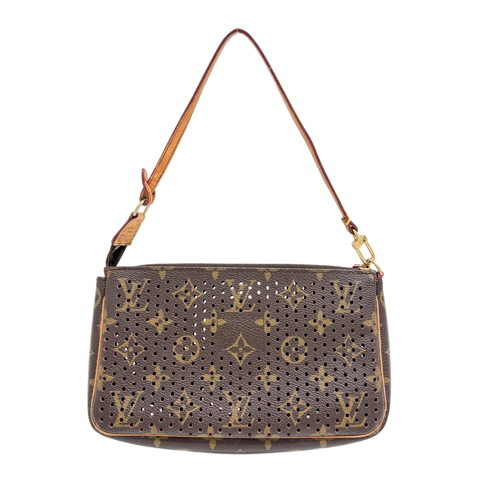 Pochette Accessoir Holes Brown Monogram Canvas Shoulder Bag
