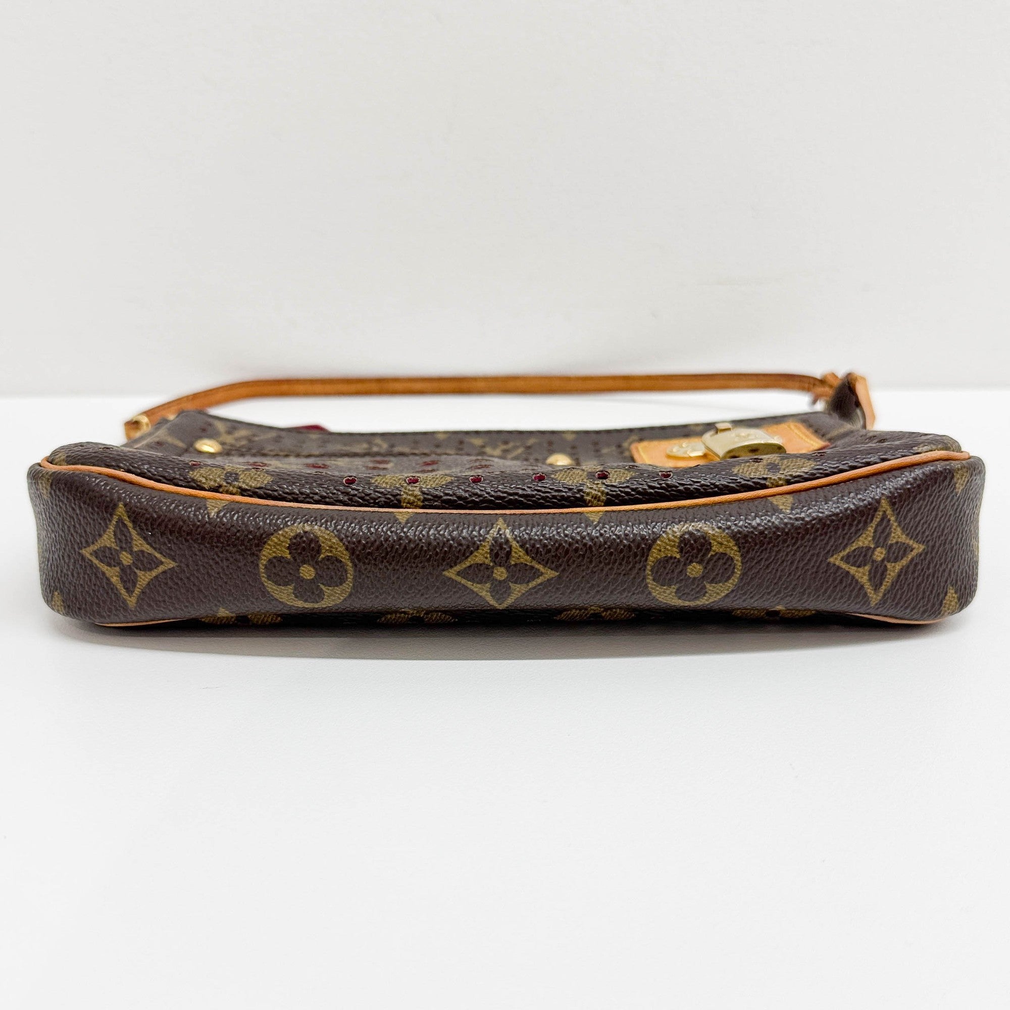 Pochette Accessoir Holes Brown Monogram Canvas Shoulder Bag