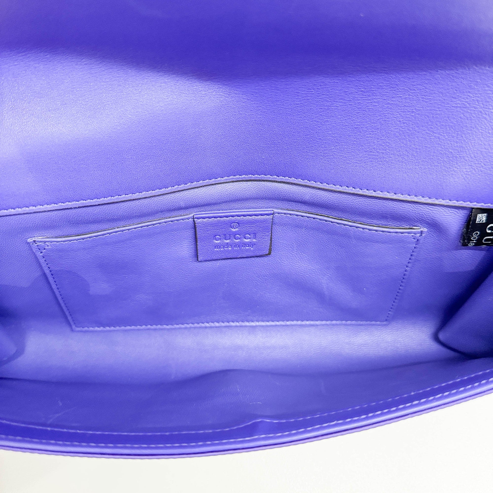 Rhinestone Violet Satin Clutch Bag