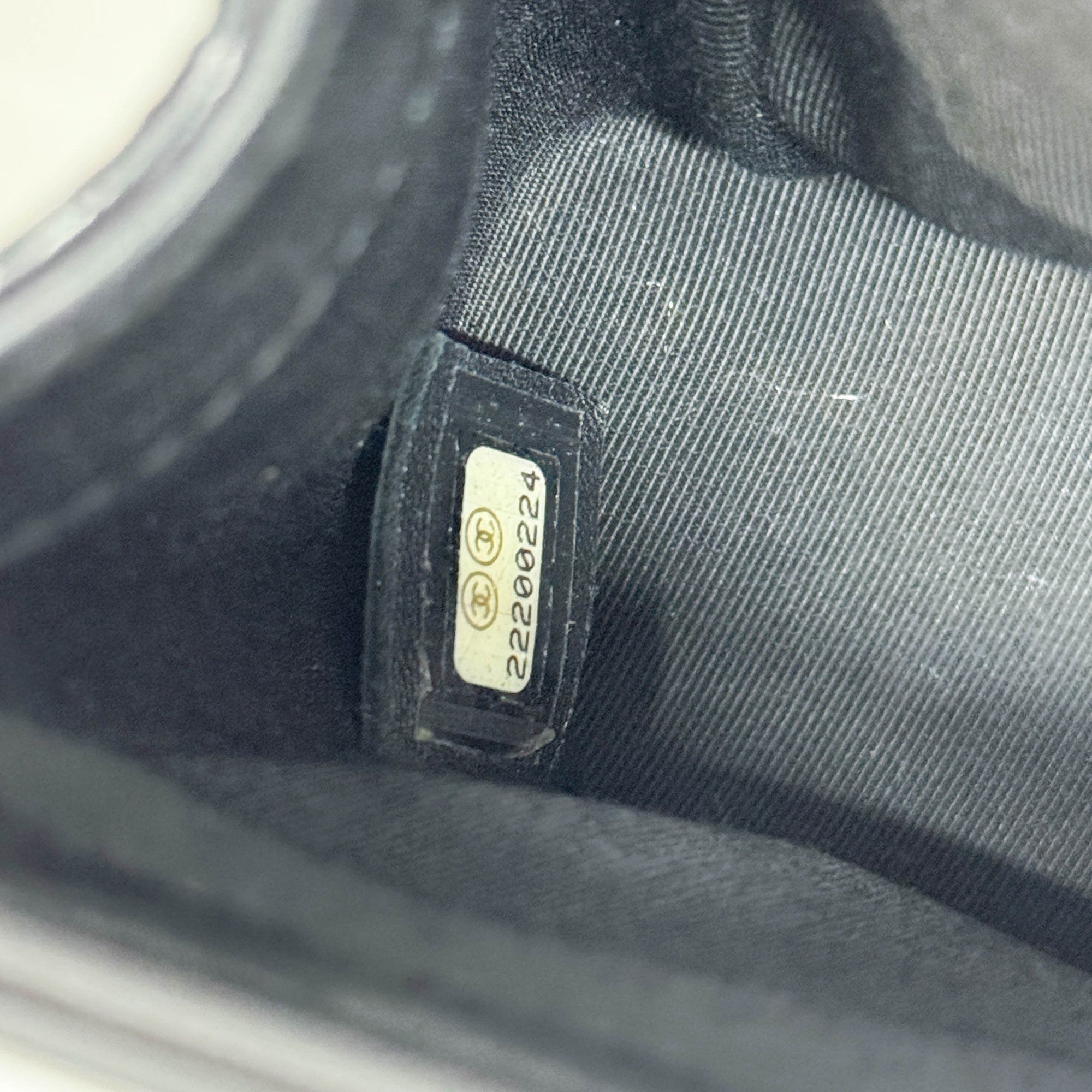 Boy Matelasse Black Patent Leather Shoulder Bag