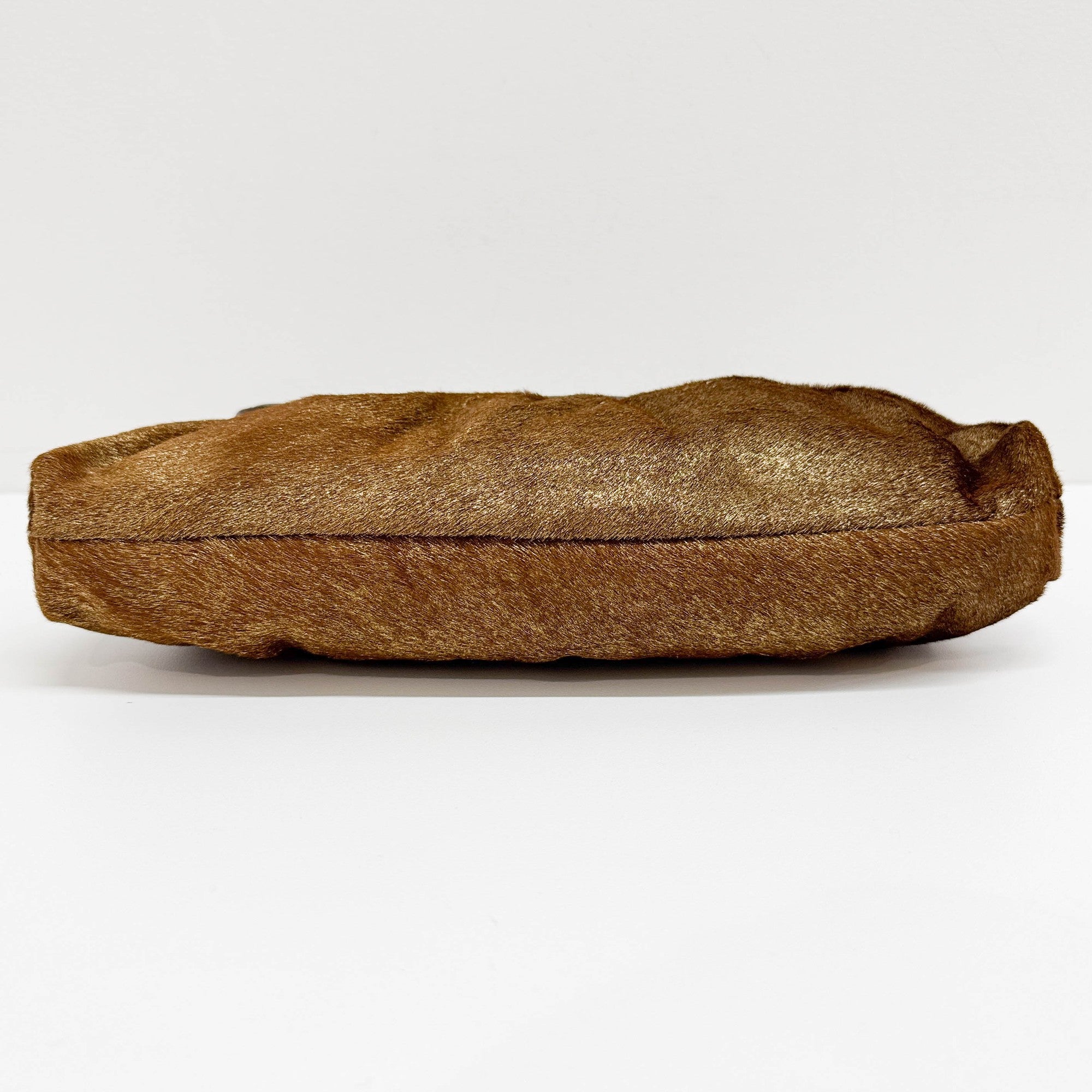 Chef Brown Sparkly Pony Hair Shoulder Bag