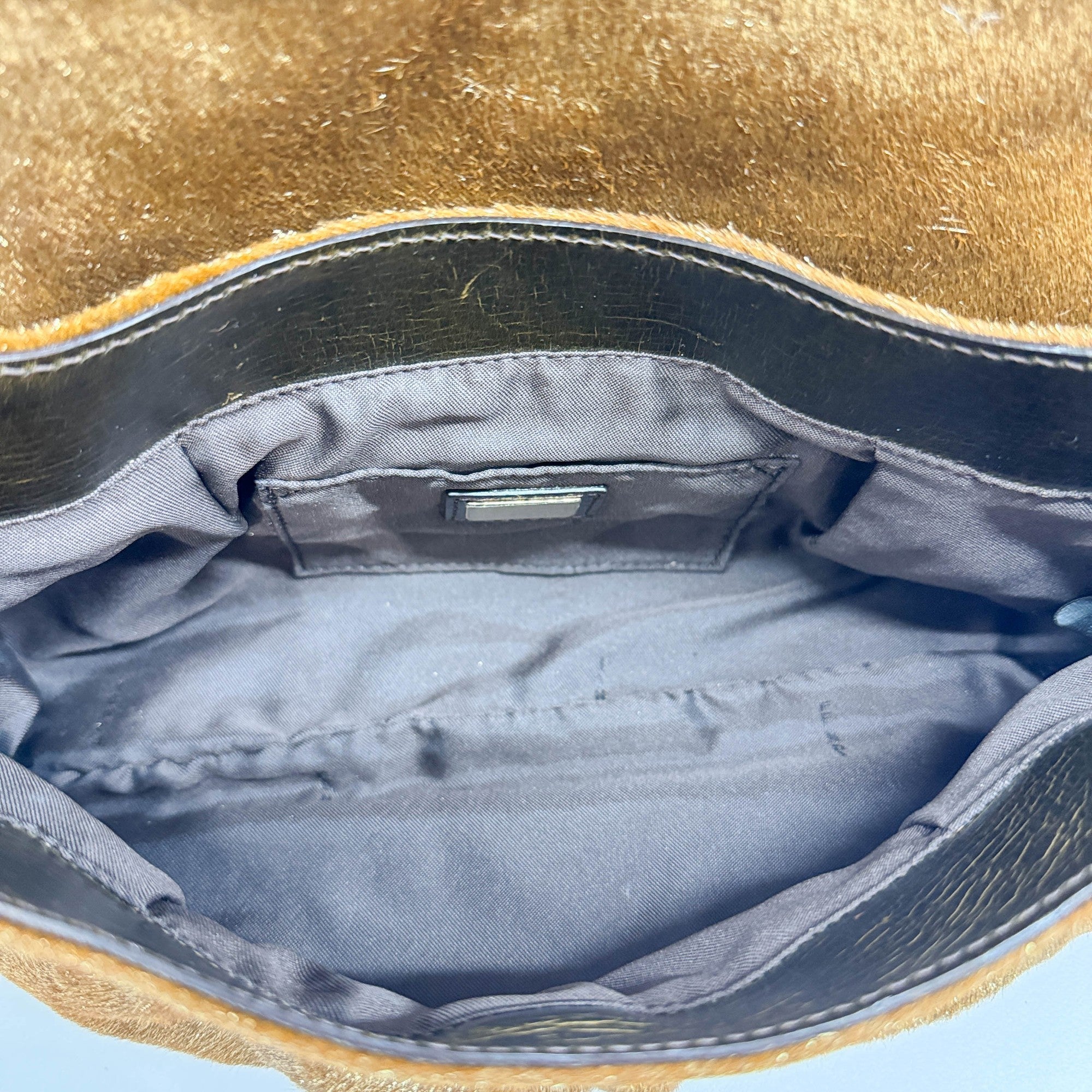 Chef Brown Sparkly Pony Hair Shoulder Bag