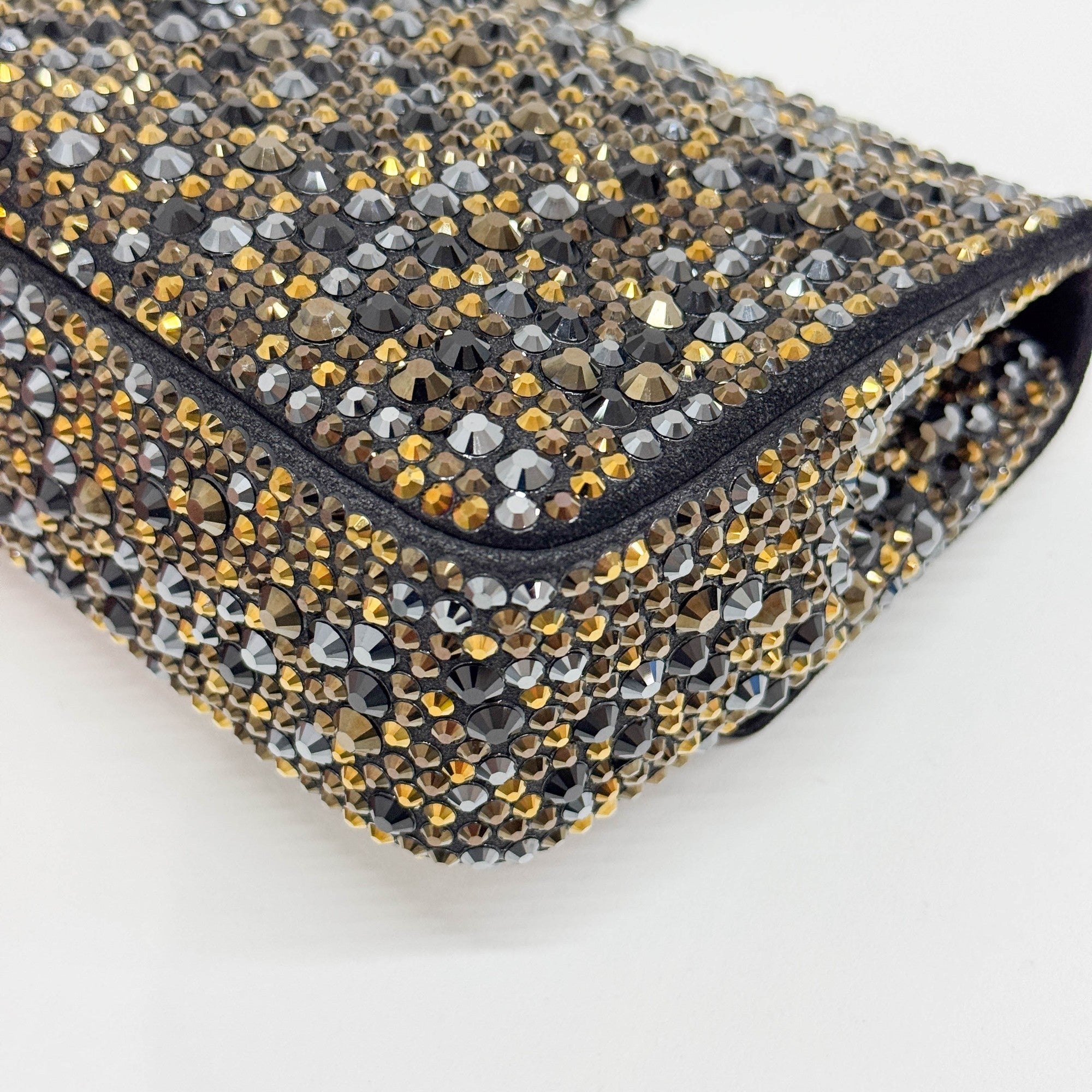 Mini Classic Flap Embellished Black Leather Shoulder Bag