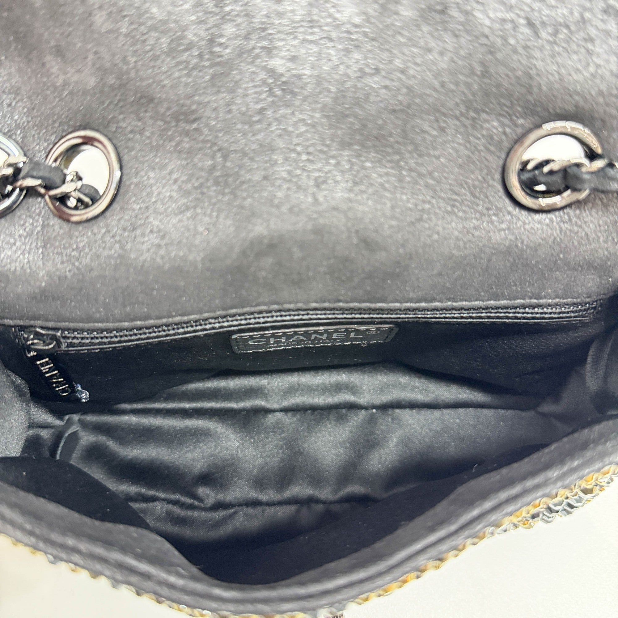 Mini Classic Flap Embellished Black Leather Shoulder Bag