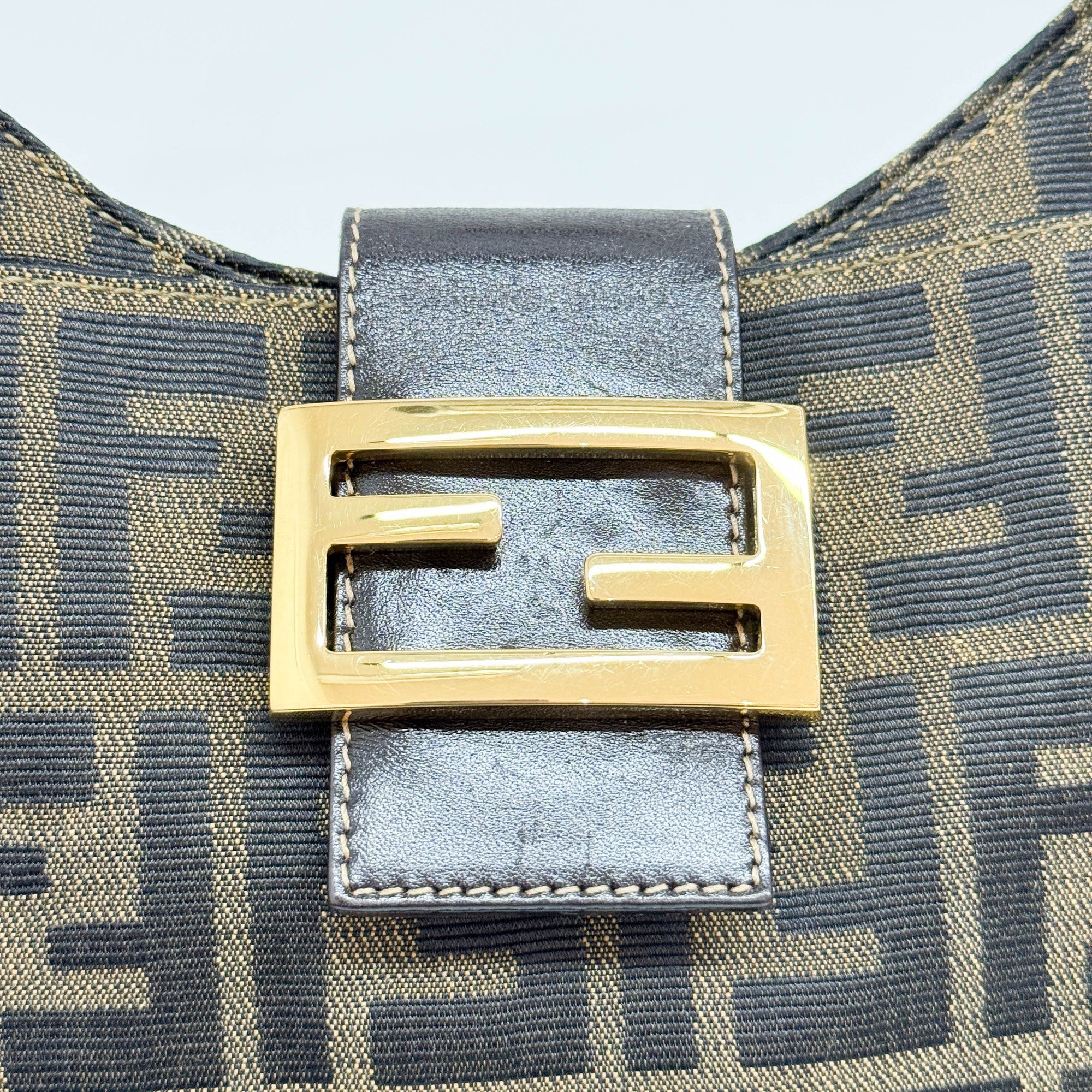 Brown Zucca Canvas Shoulder Bag