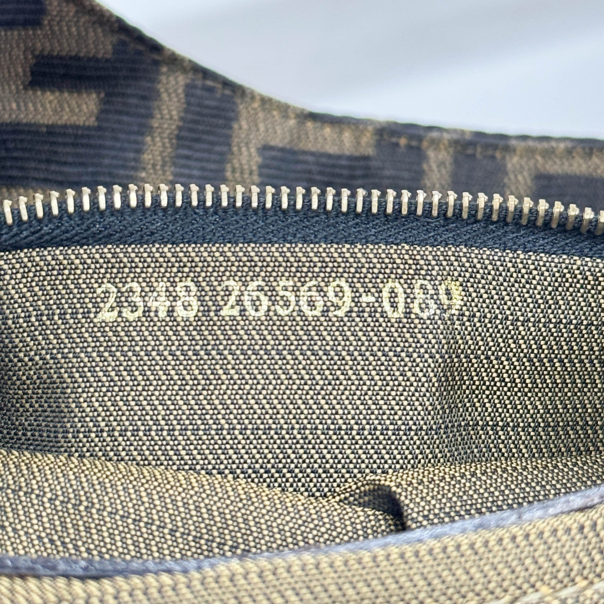 Brown Zucca Canvas Shoulder Bag