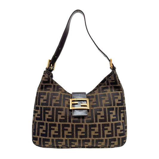 Brown Zucca Canvas Shoulder Bag