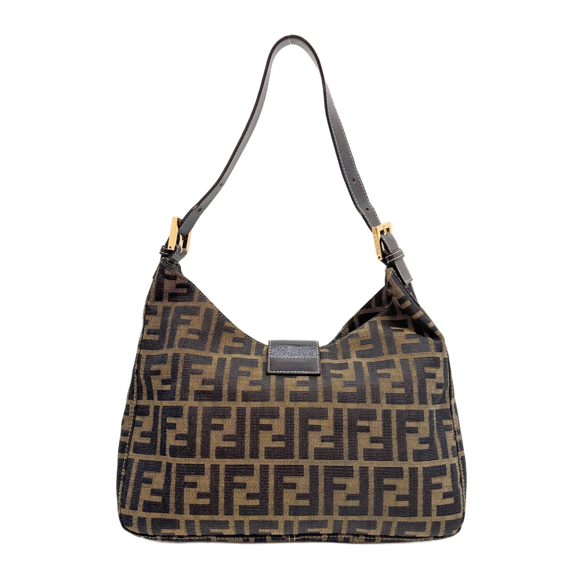 Brown Zucca Canvas Shoulder Bag