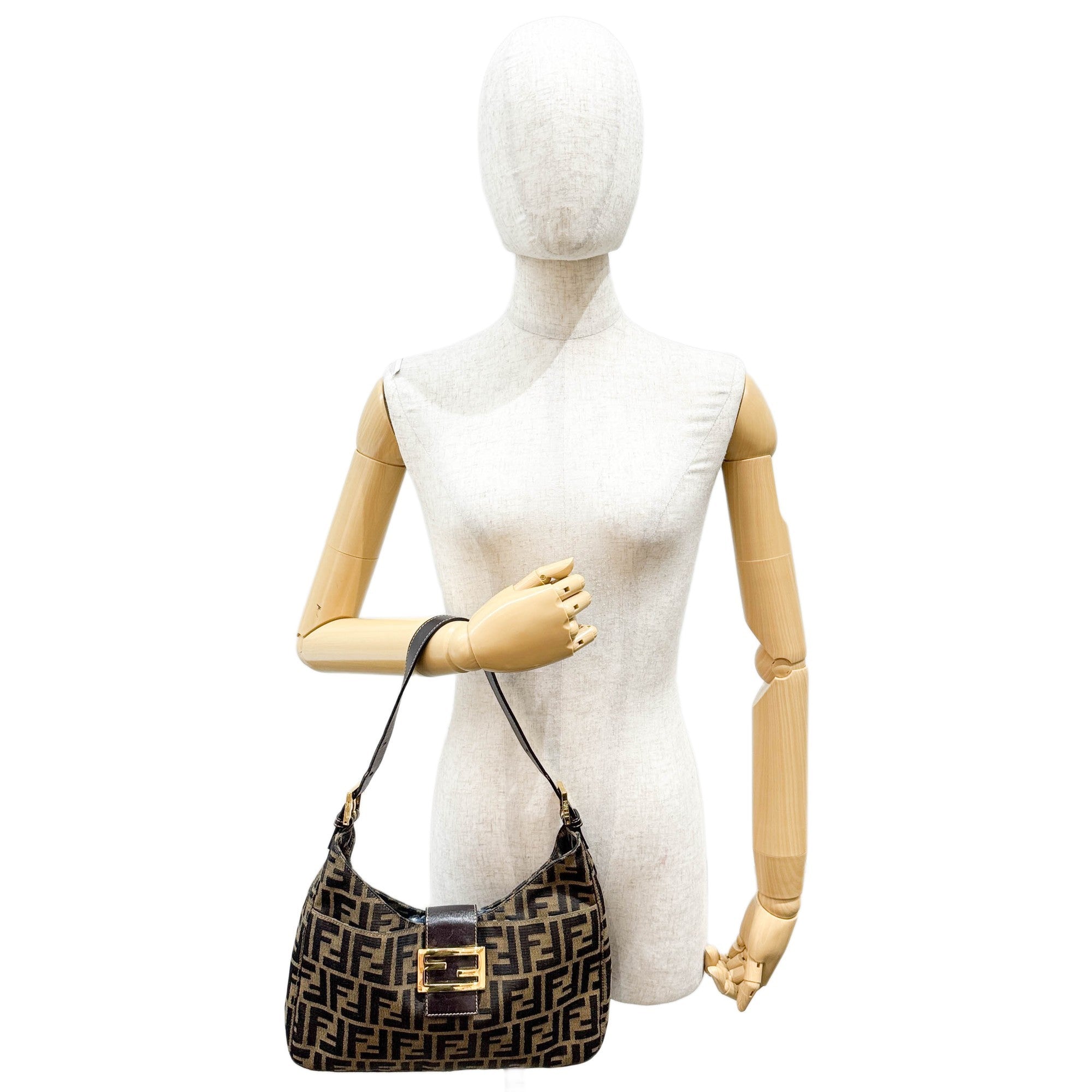 Brown Zucca Canvas Shoulder Bag