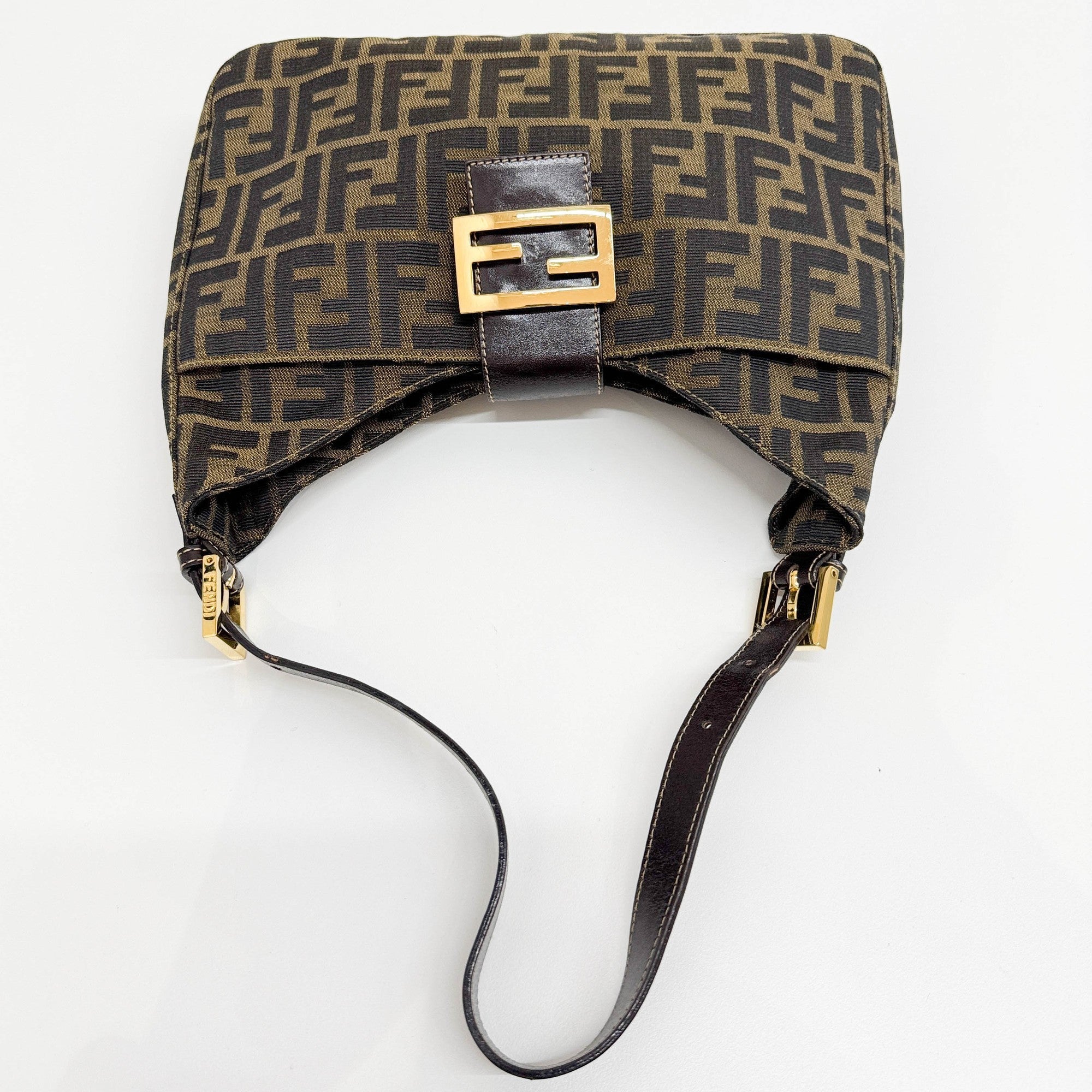 Brown Zucca Canvas Shoulder Bag