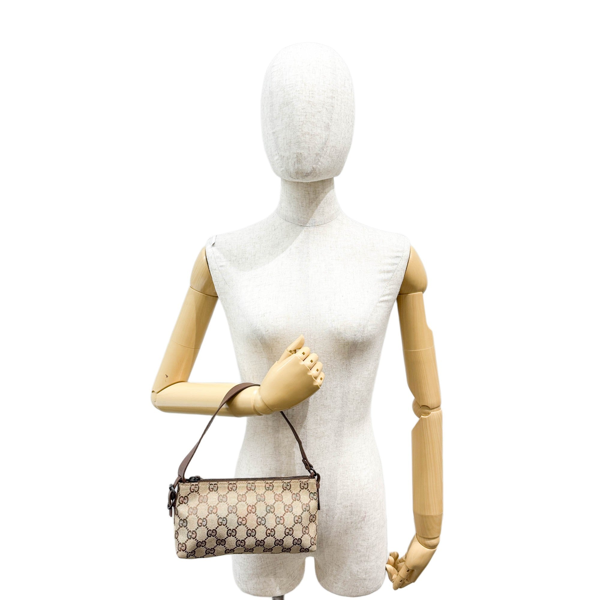 GG Brown Canvas Hand Bag