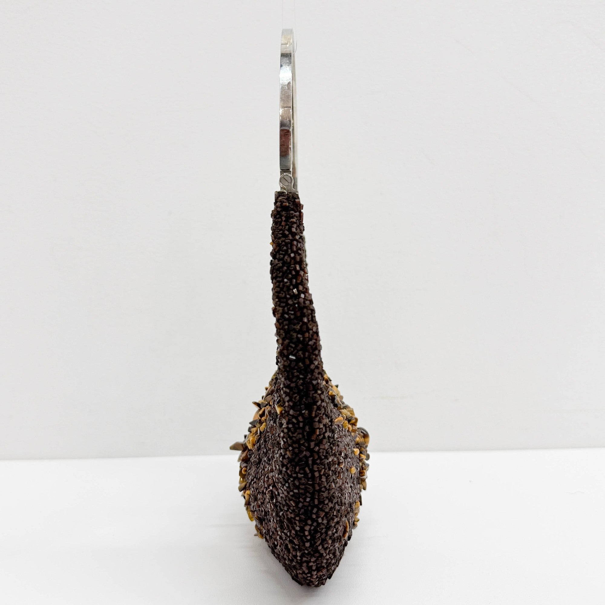 Brown Beaded Hand Bag