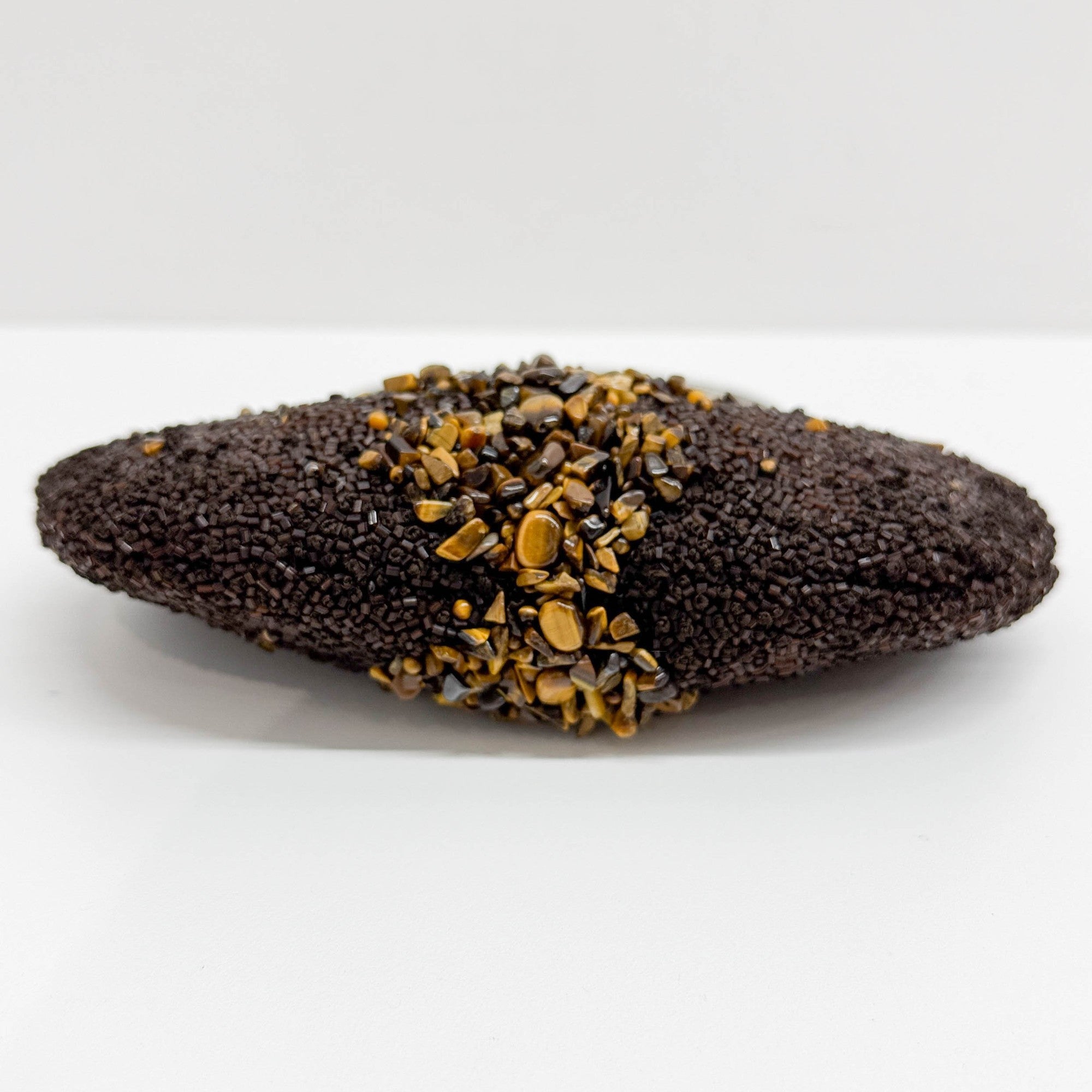 Brown Beaded Hand Bag