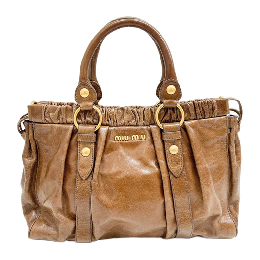 Vitello Brown Leather Two-Way Bag