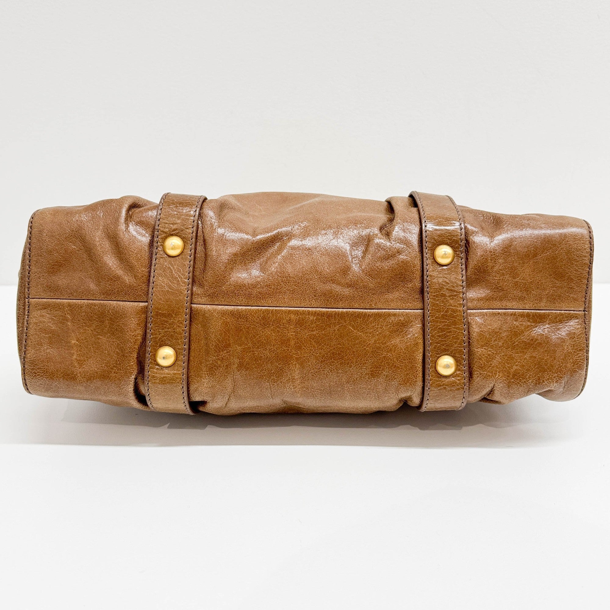 Vitello Brown Leather Two-Way Bag
