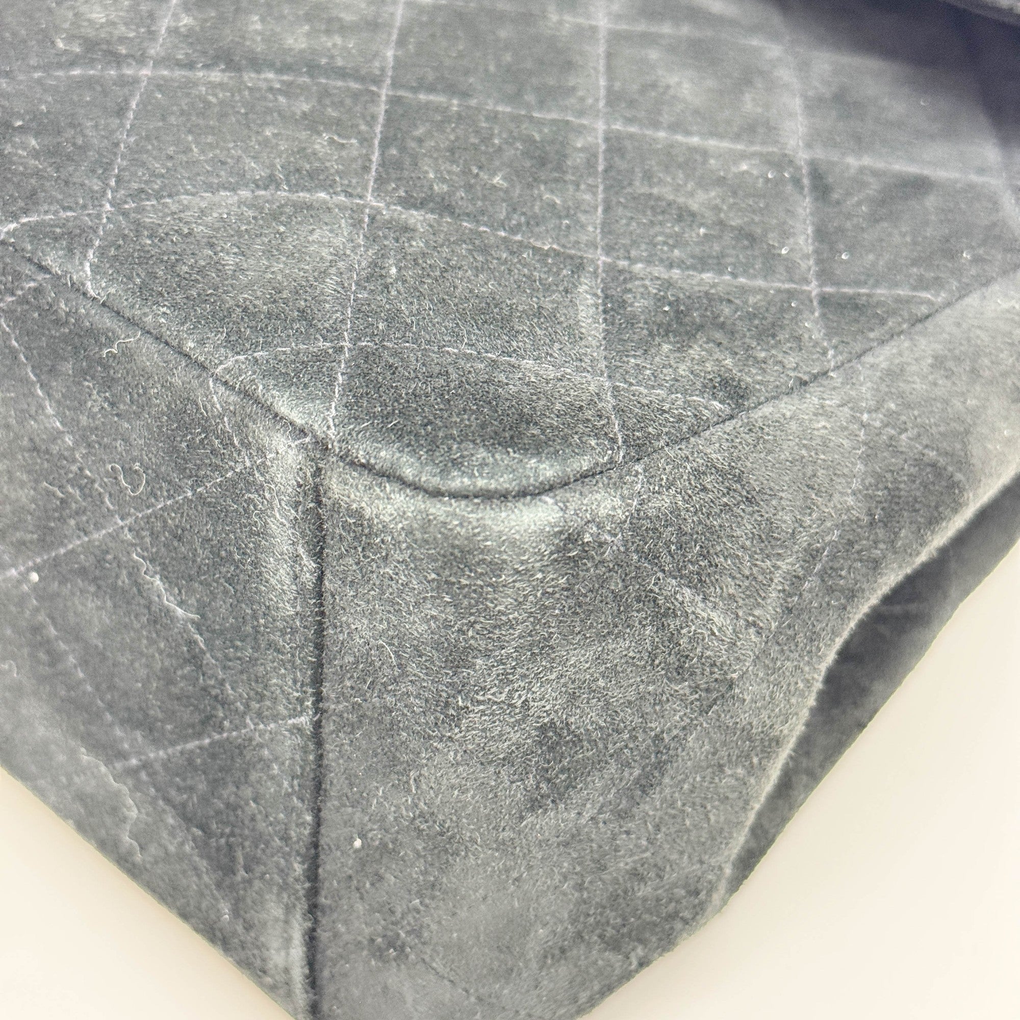 Maxi Classic Flap Matelasse Black Suede Shoulder Bag