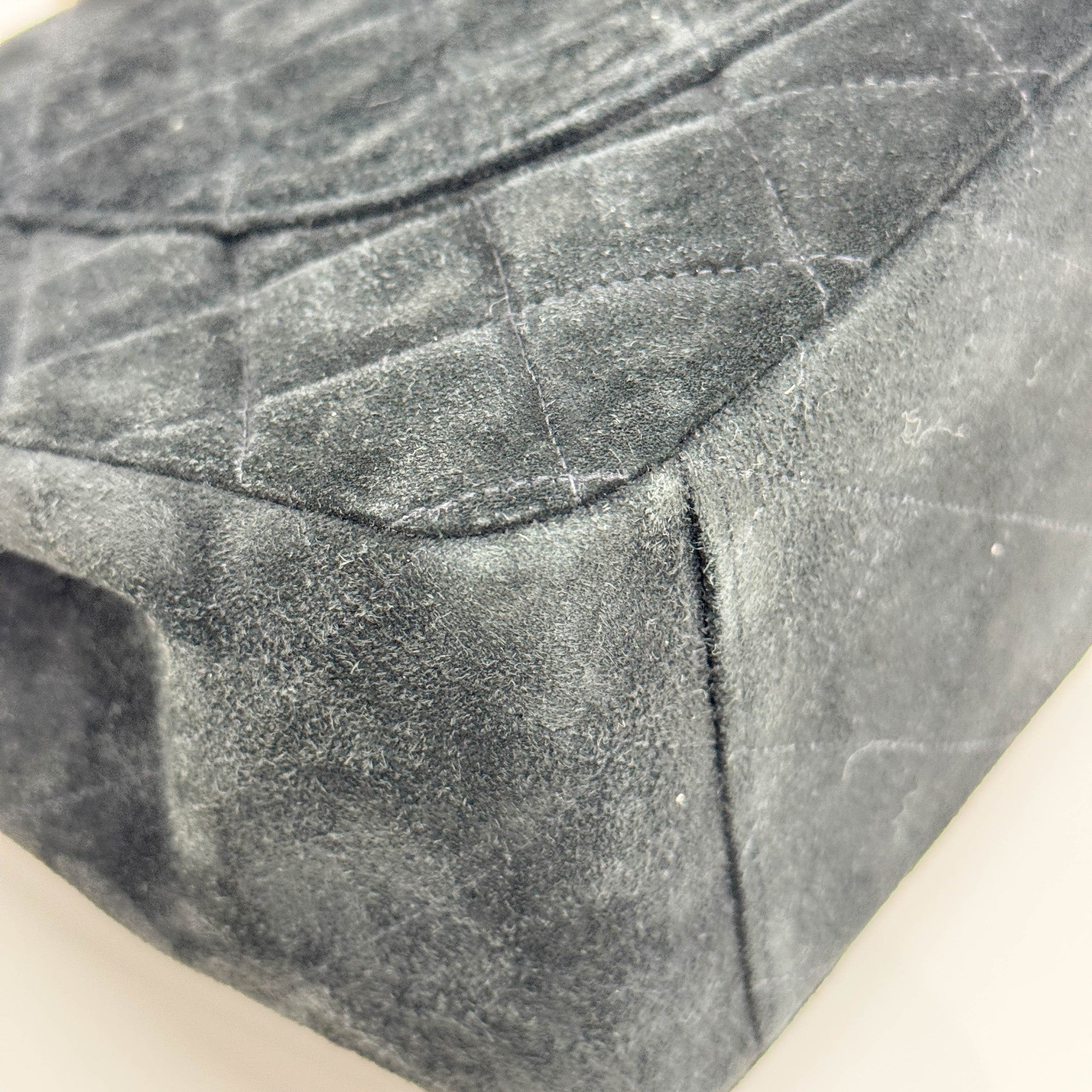 Maxi Classic Flap Matelasse Black Suede Shoulder Bag