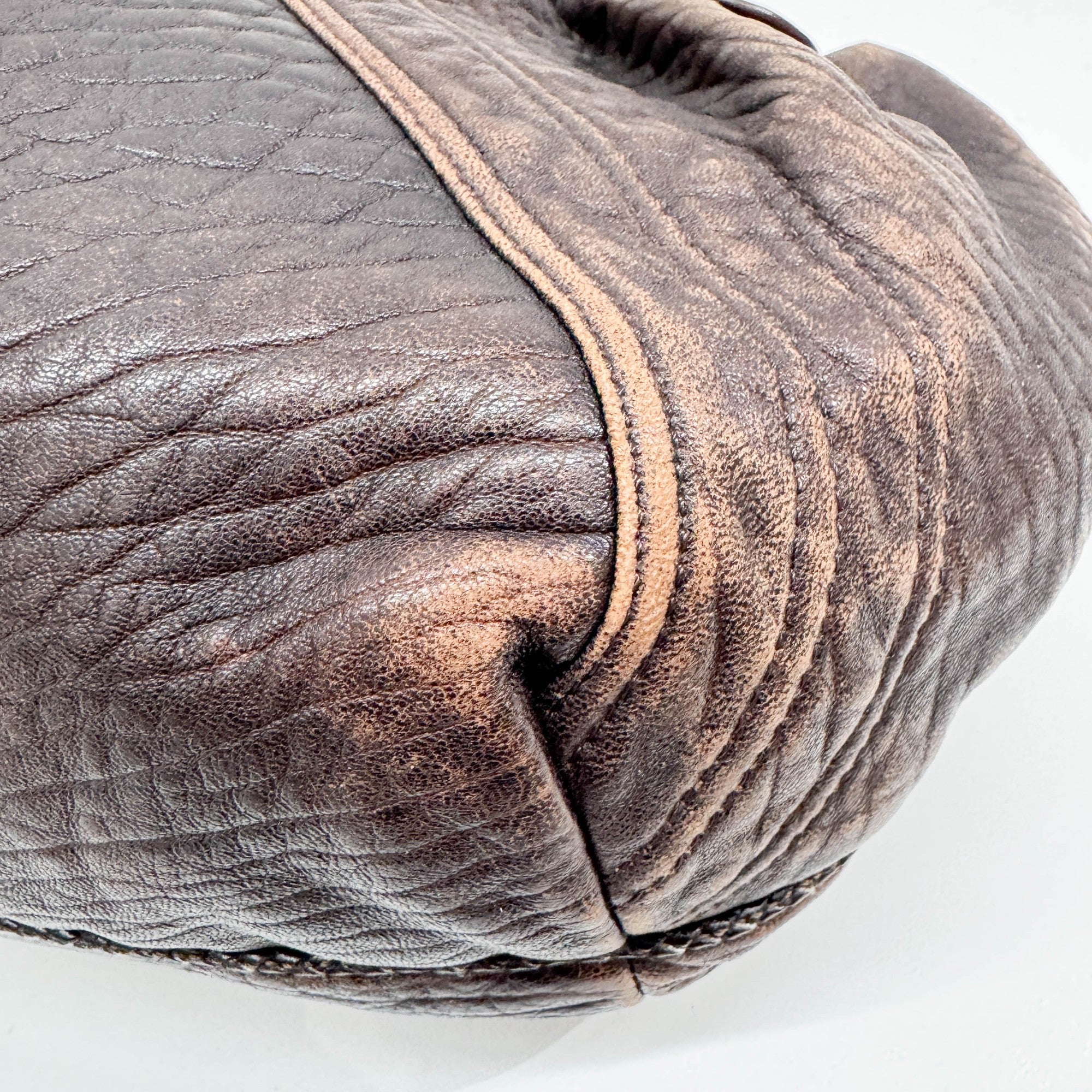 Spy Brown Leather Shoulder Bag