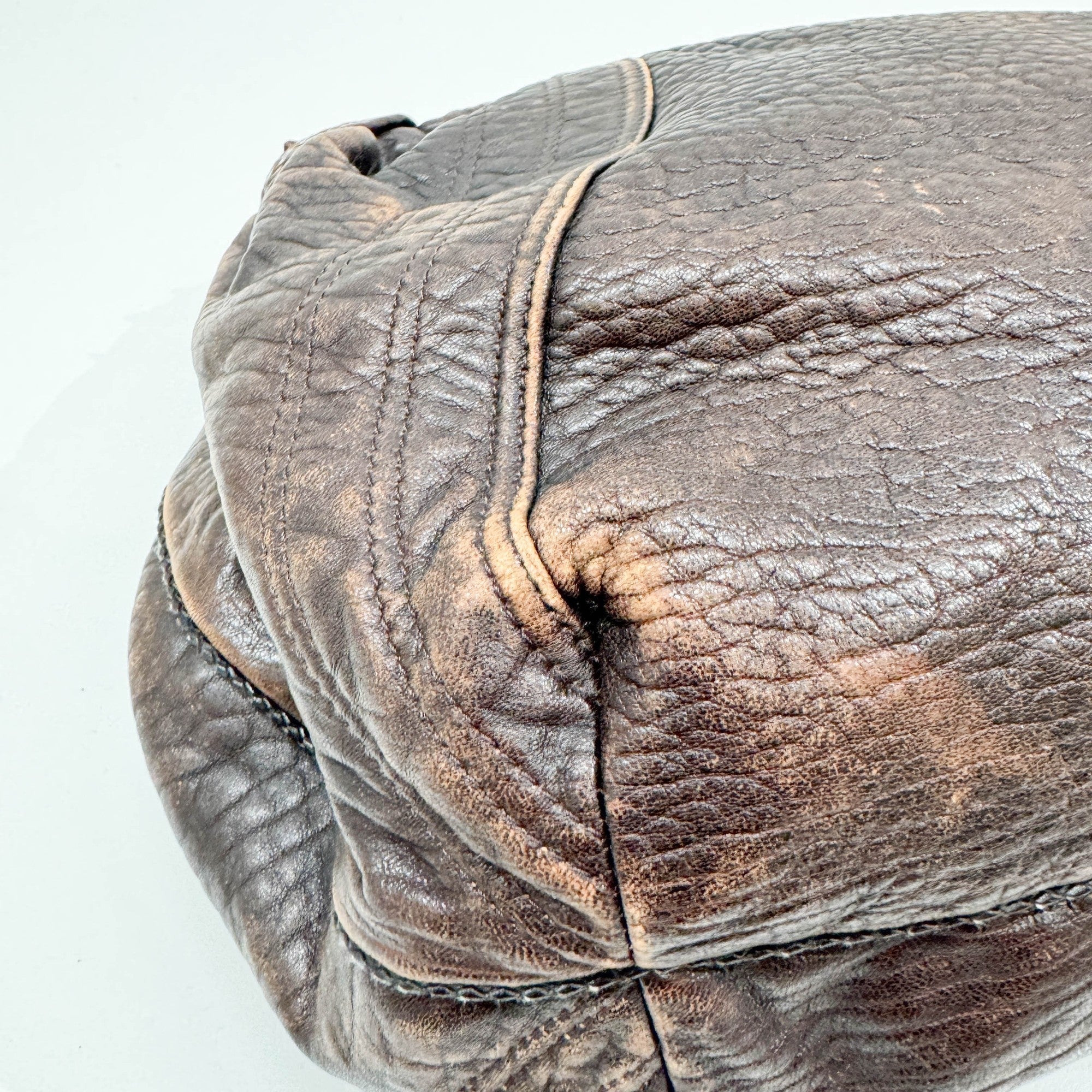 Spy Brown Leather Shoulder Bag