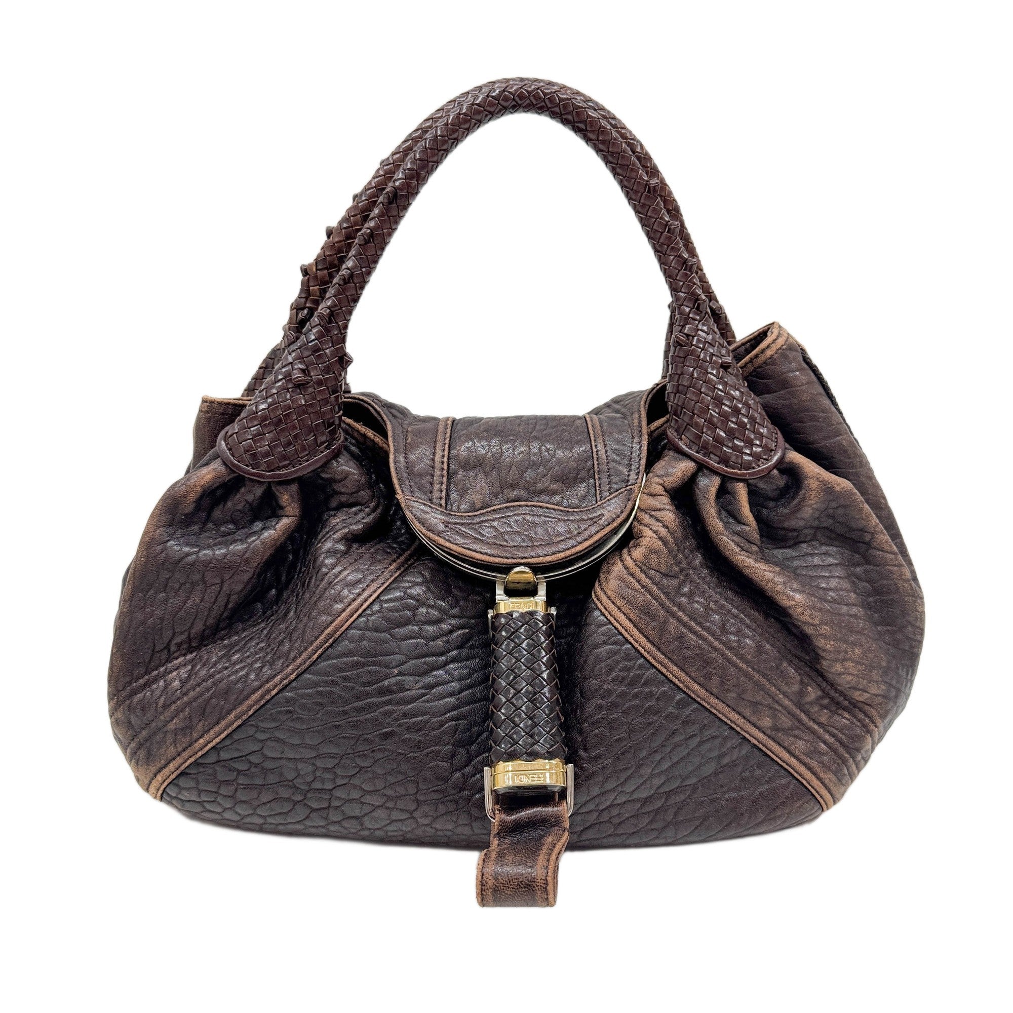 Spy Brown Leather Shoulder Bag