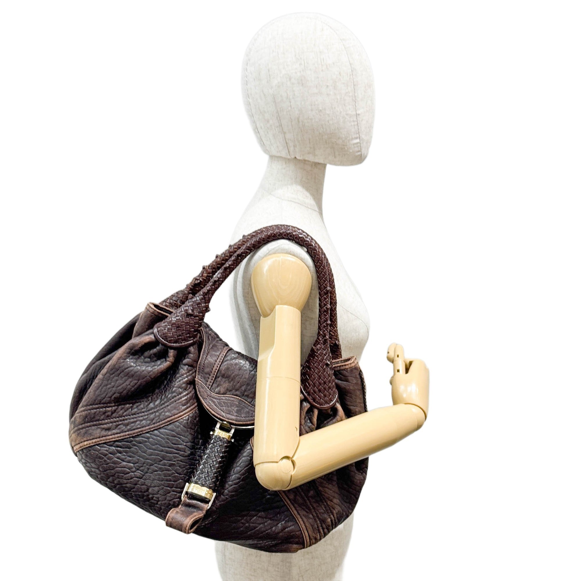 Spy Brown Leather Shoulder Bag