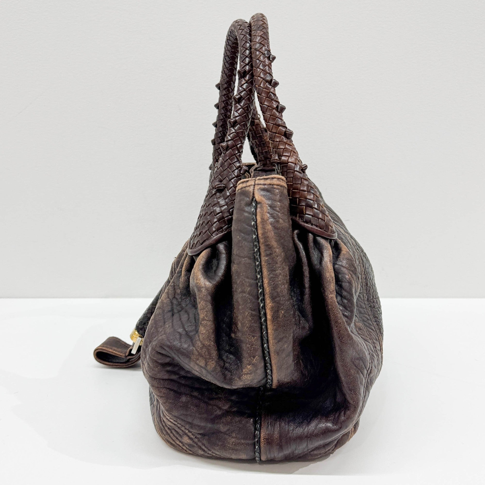 Spy Brown Leather Shoulder Bag