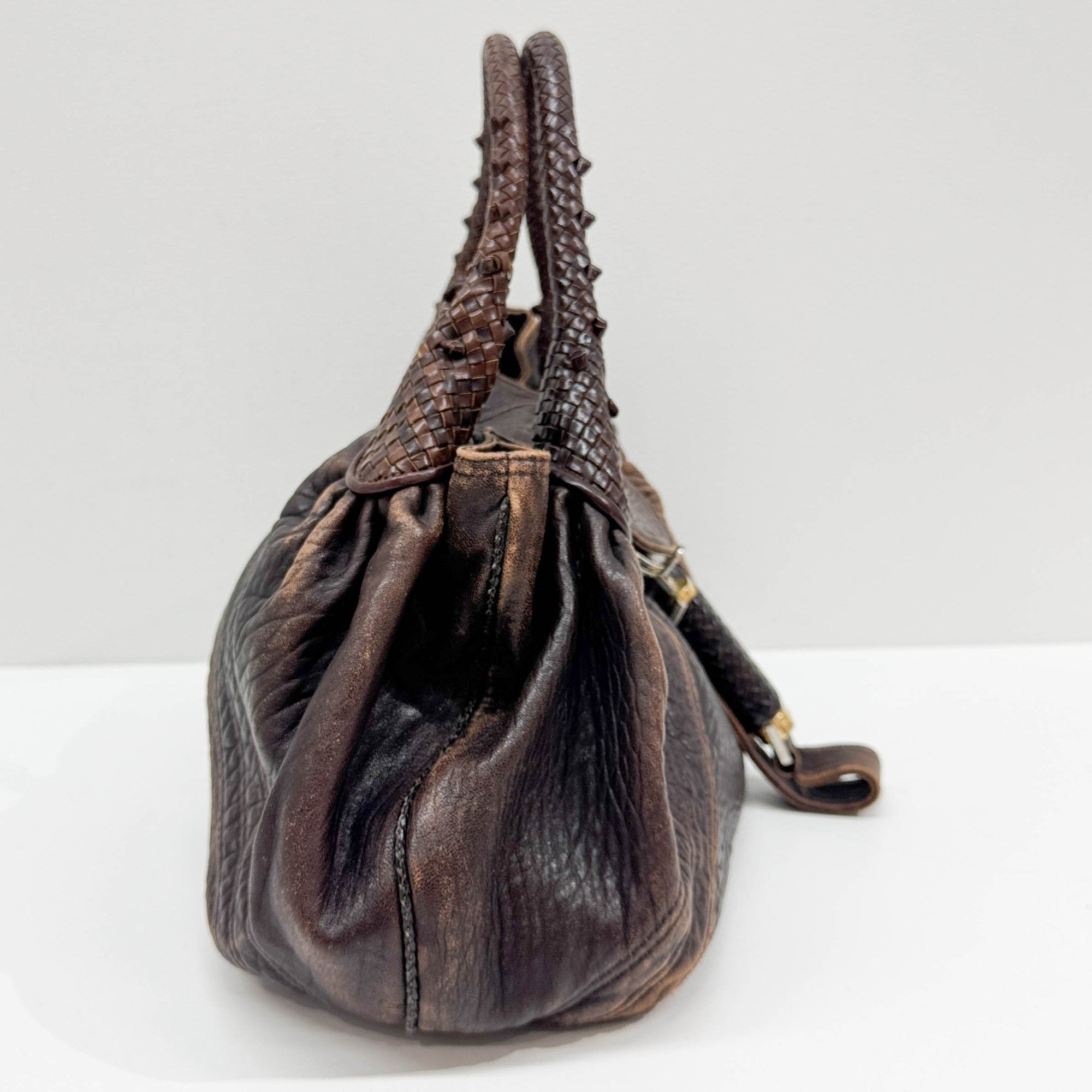 Spy Brown Leather Shoulder Bag