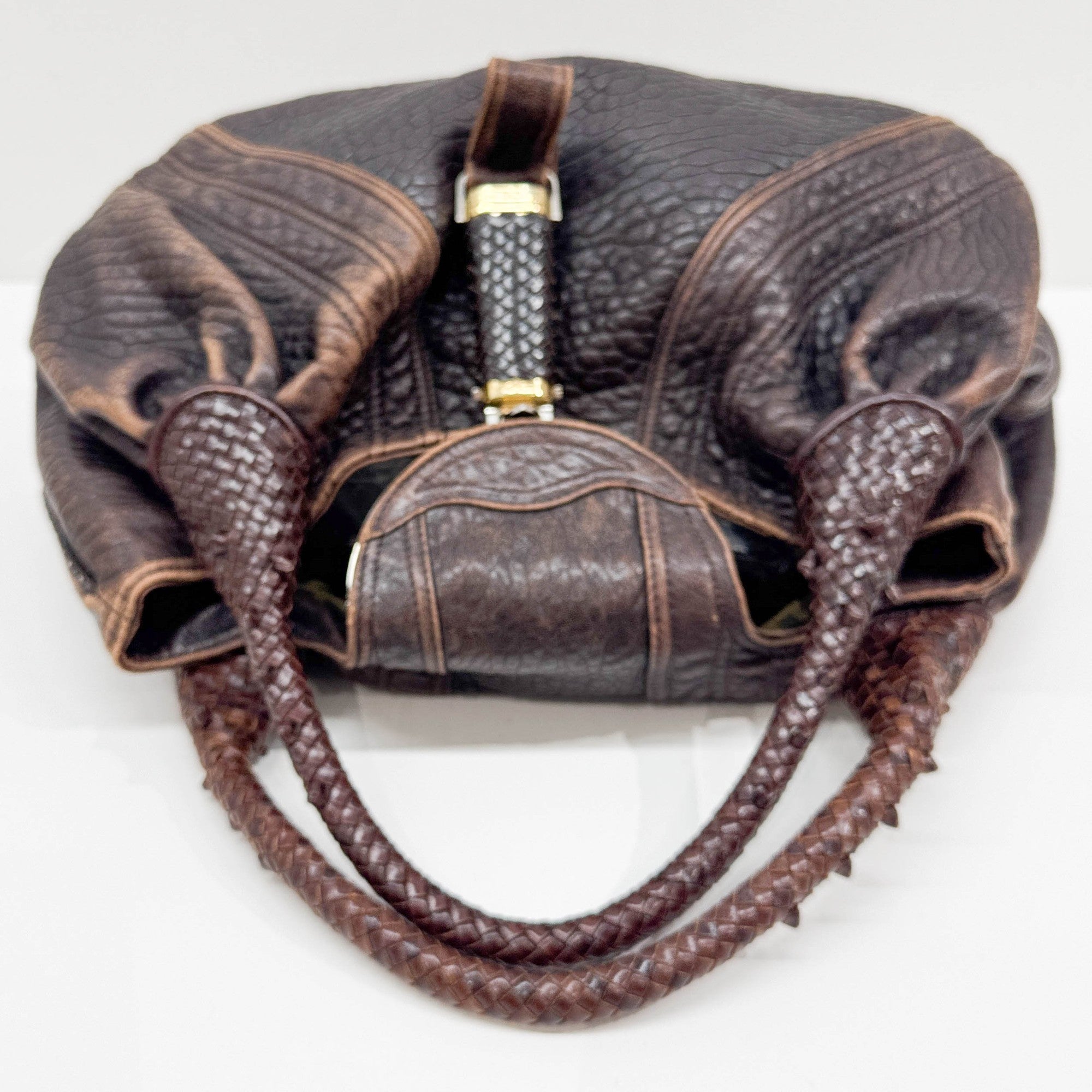 Spy Brown Leather Shoulder Bag