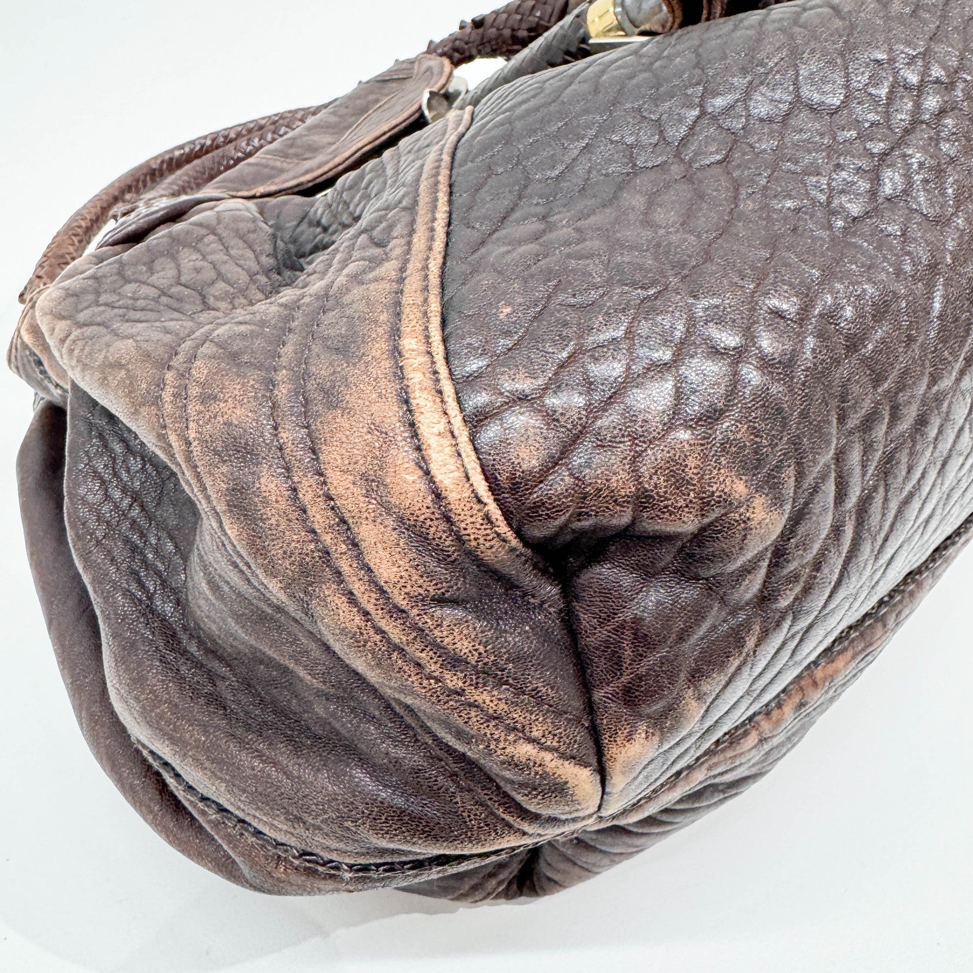 Spy Brown Leather Shoulder Bag