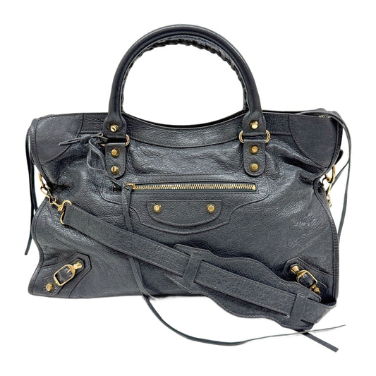 The City Grey Leather Two-Way Bag