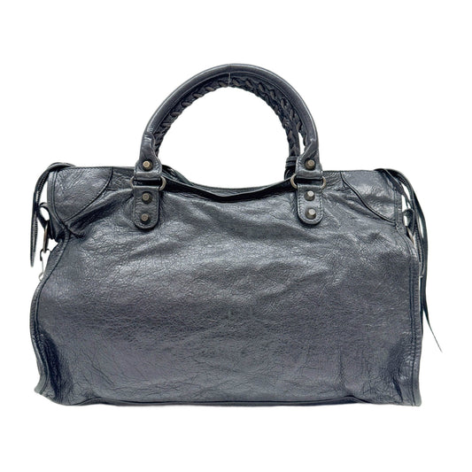 The City Black Leather Two-Way Bag
