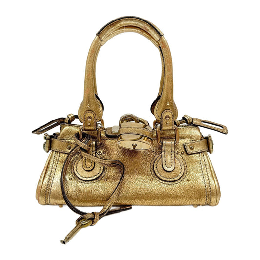 Paddington Gold Leather Shoulder Bag