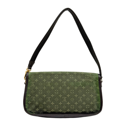 Belanger Green Monogram Canvas Shoulder Bag