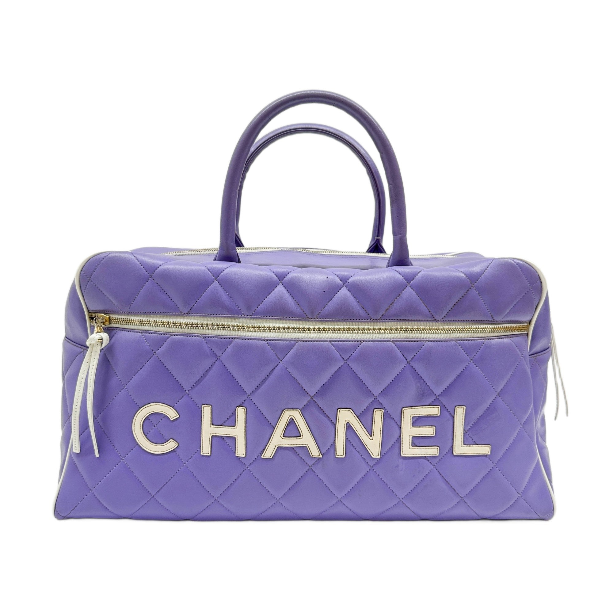 Boston 1994-1996 Matelasse Lavender Leather Hand Bag