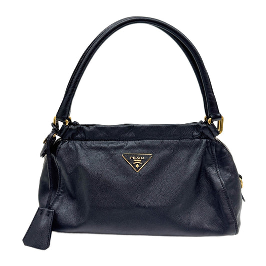 Black Leather Shoulder Bag