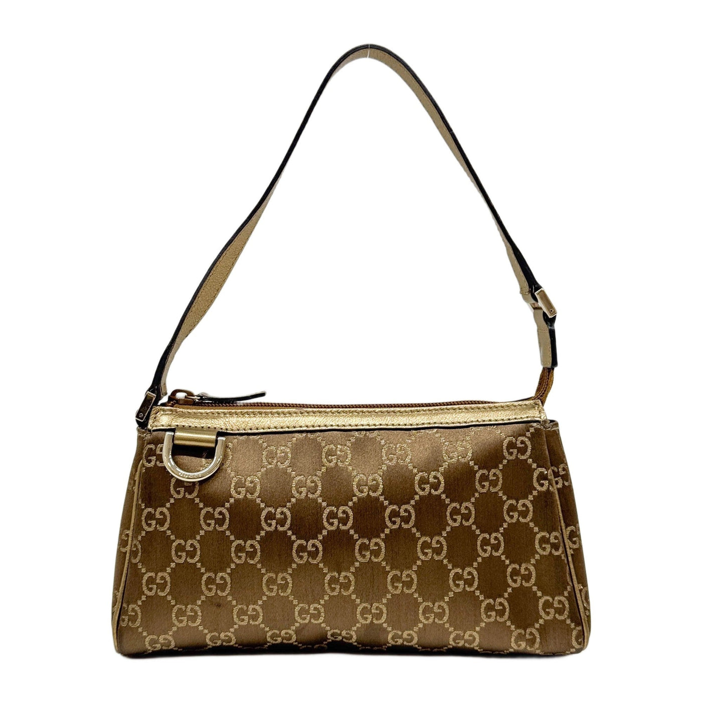 Abbey Brown GG Satin Shoulder Bag