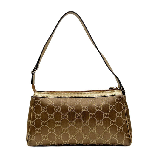 Abbey Brown GG Satin Shoulder Bag