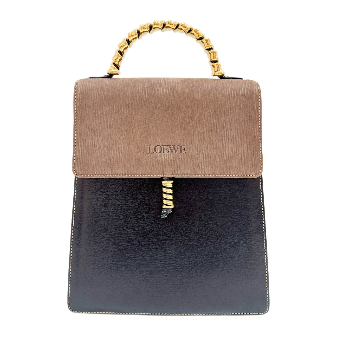 Velazquez Black Leather Hand Bag