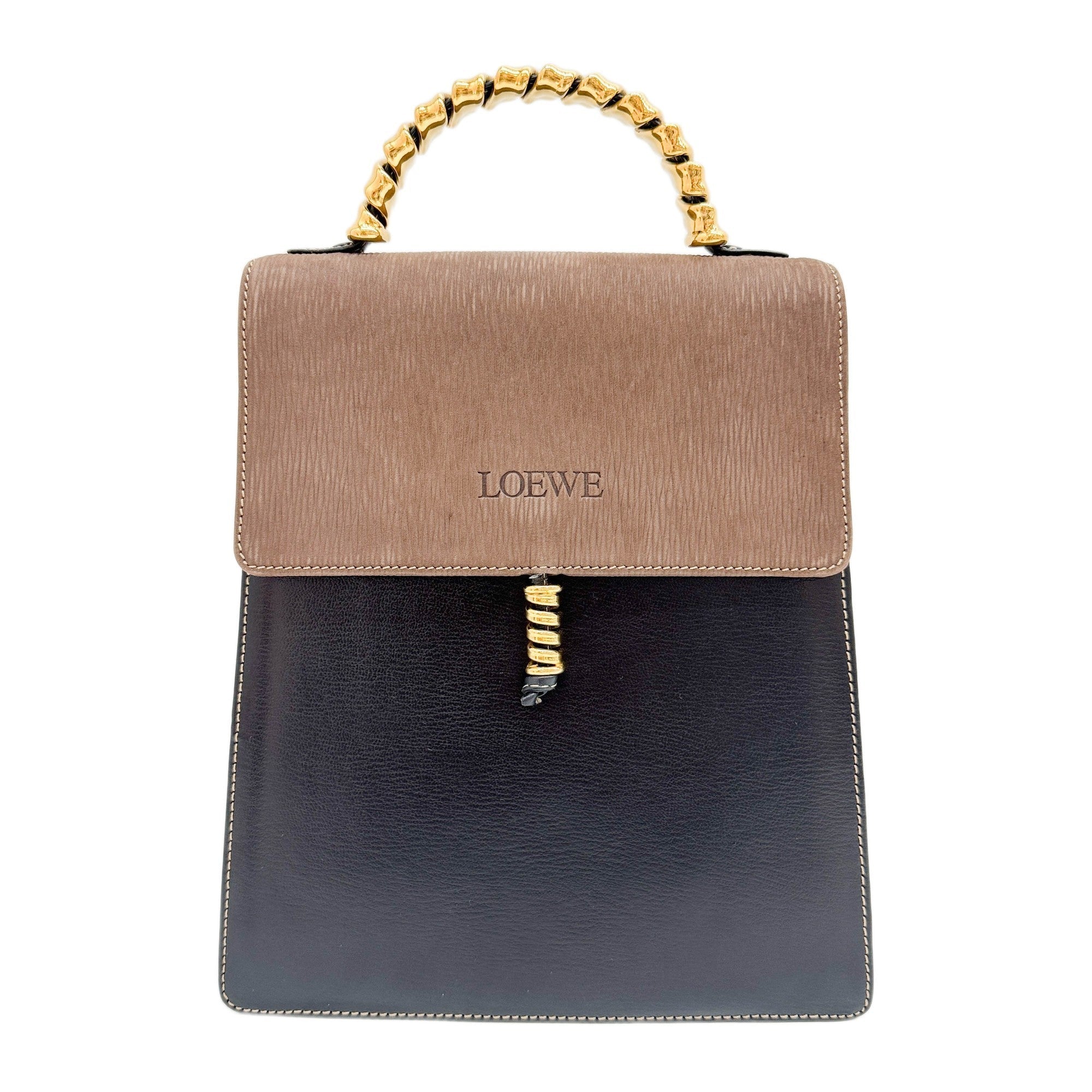 Velazquez Black Leather Hand Bag